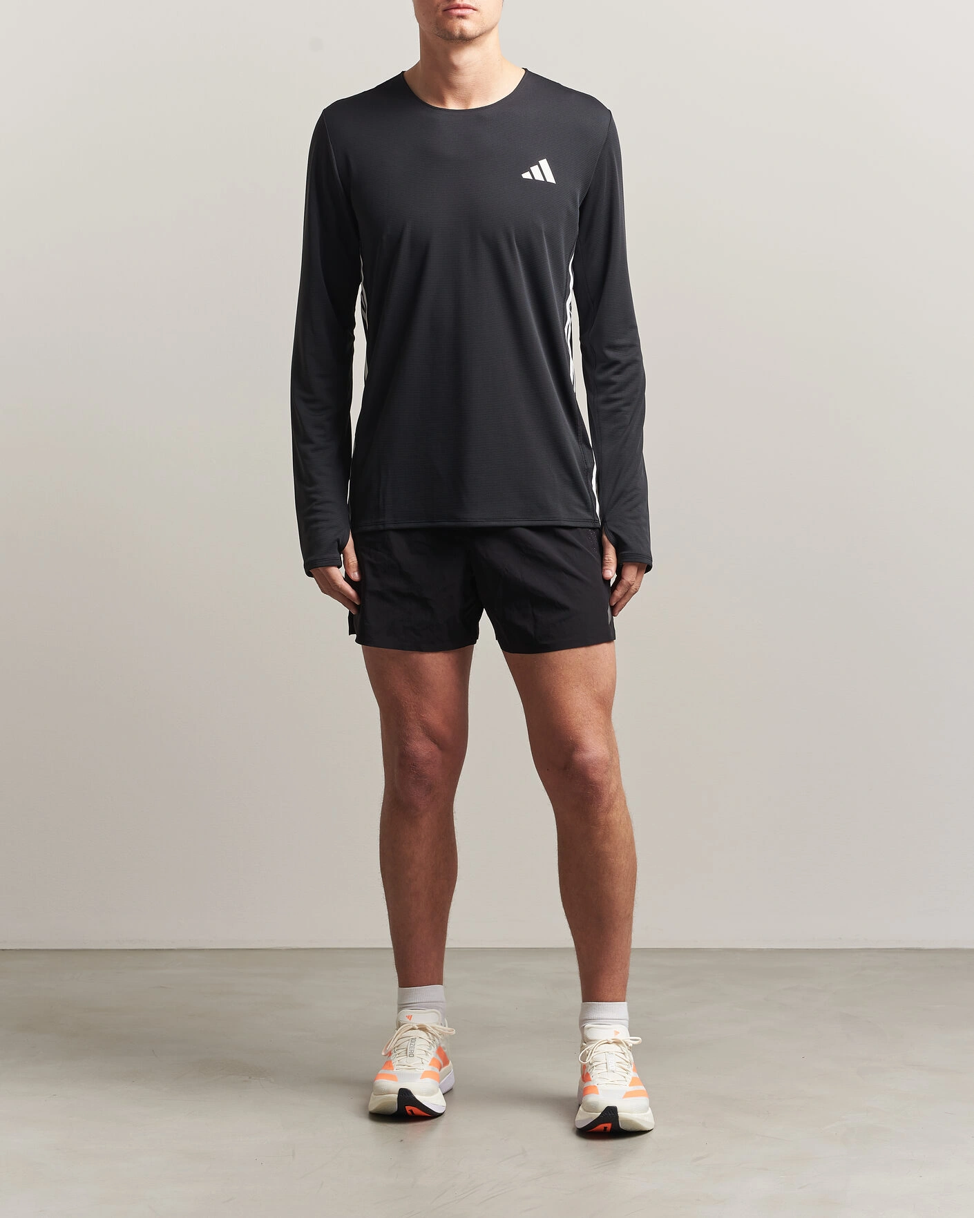 Uomini | T-shirt | adidas Performance | ADIZERO Running Long Sleeve T-Shirt Black