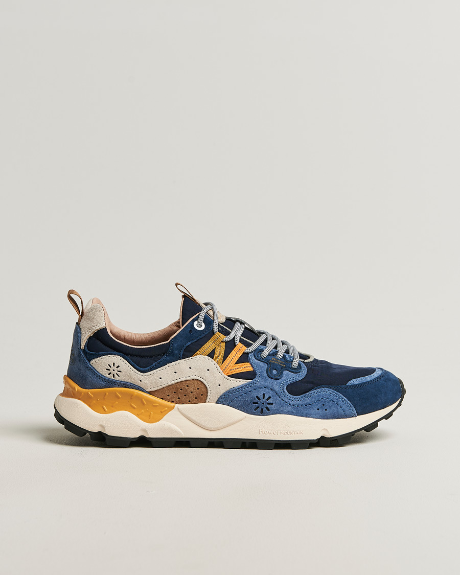 Uomini | Sneakers | Flower Mountain | Yamano 3 Suede/Nylon Sneaker Dark Blue