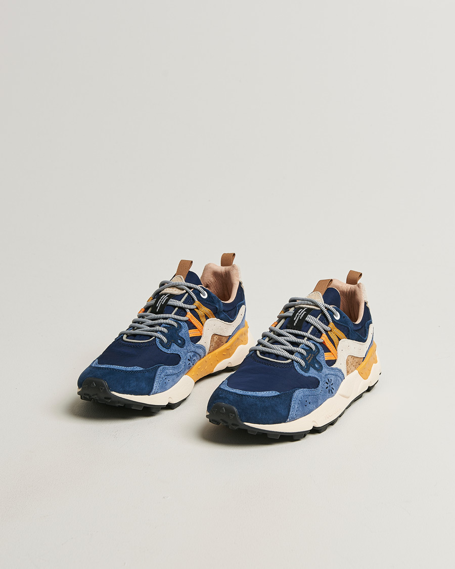 Uomini | Sneakers | Flower Mountain | Yamano 3 Suede/Nylon Sneaker Dark Blue