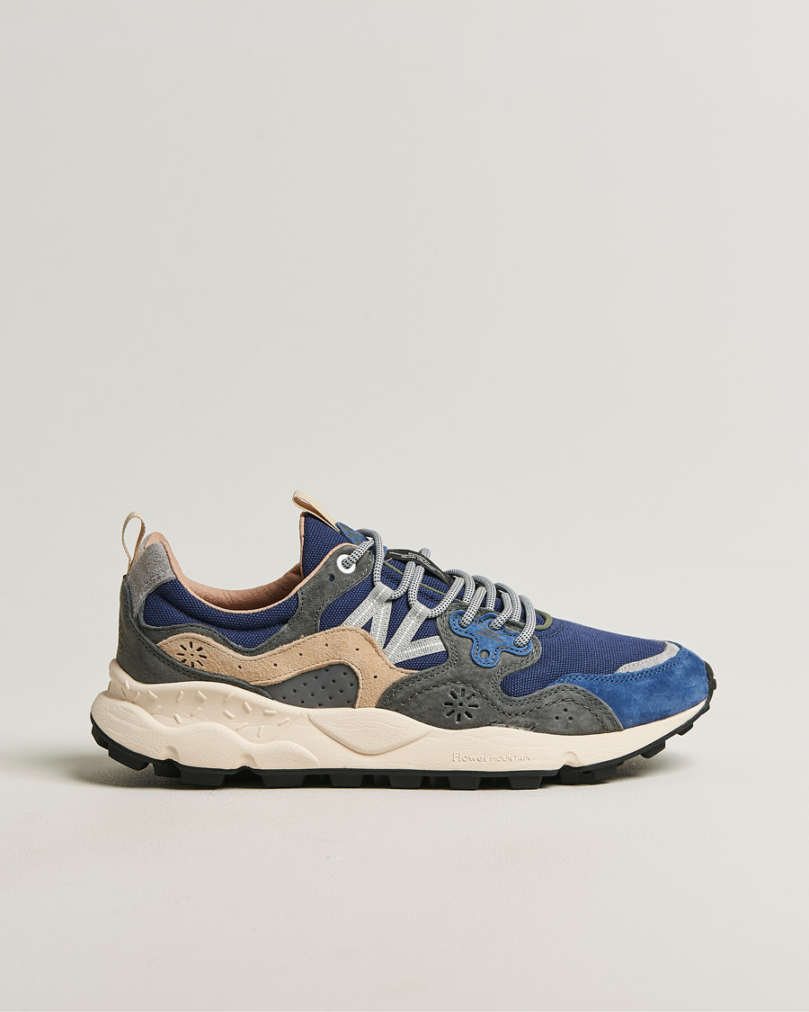 Uomini | Sneakers | Flower Mountain | Yamano 3 Suede/Canvas Sneaker Blue/Grey