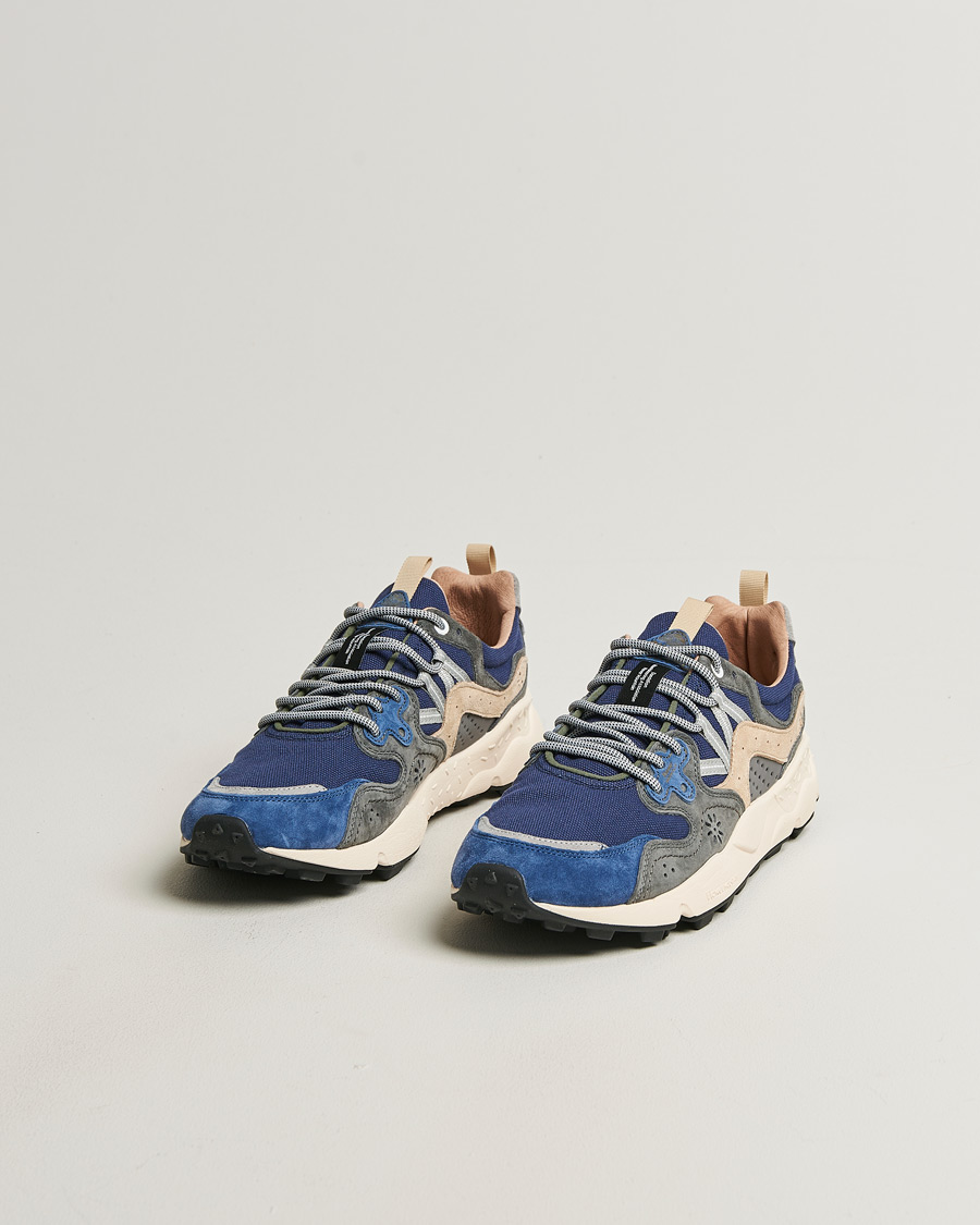 Uomini | Sneakers | Flower Mountain | Yamano 3 Suede/Canvas Sneaker Blue/Grey