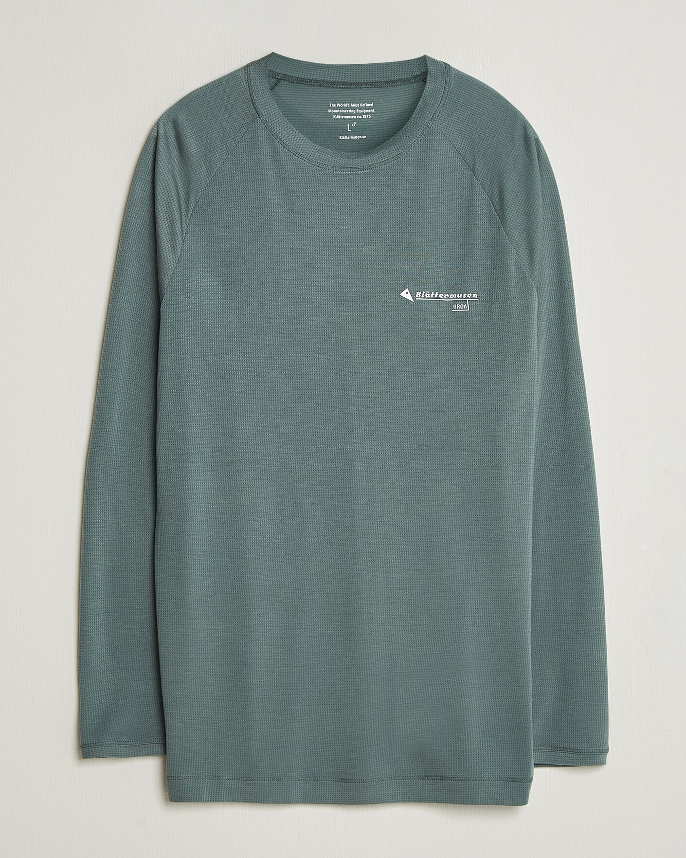 Uomini | T-shirt | Klättermusen | Groa Lightweight Tencel Long Sleeve T-Shirt Teal Grey