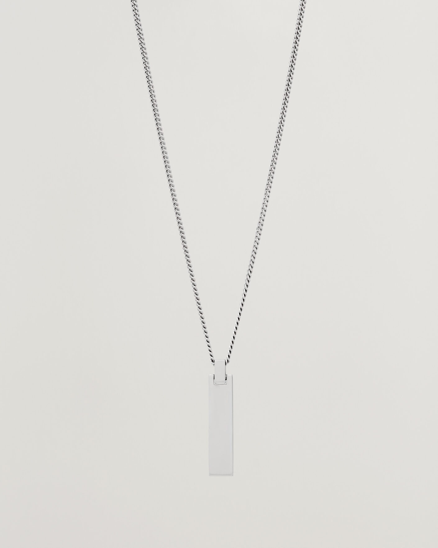 Uomini | Gioielli | Tom Wood | ID Pendant 21,5 Inches Silver