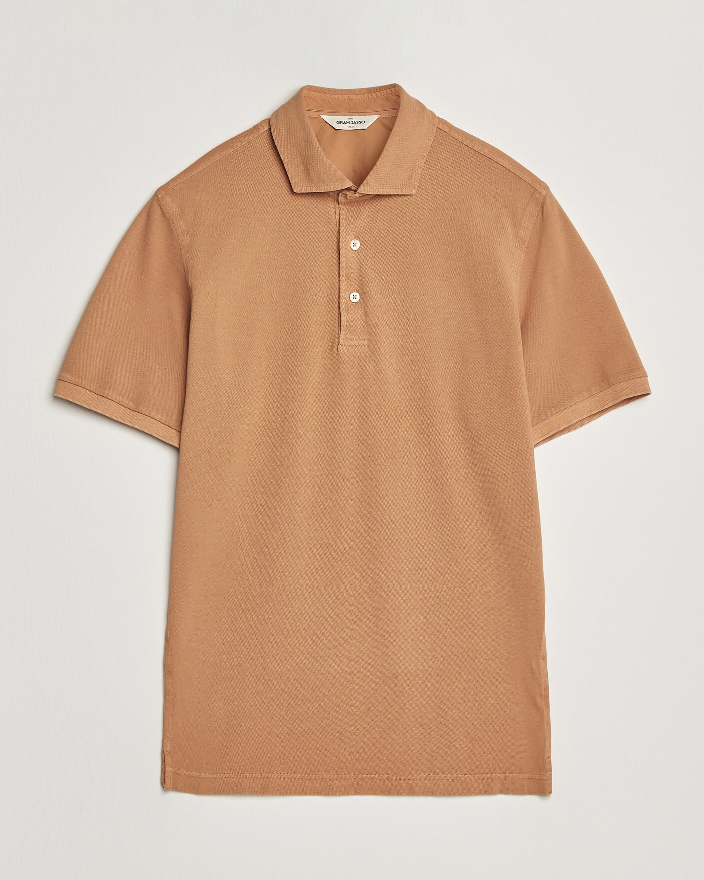 Uomini | Polo | Gran Sasso | Washed Polo Apricot Orange