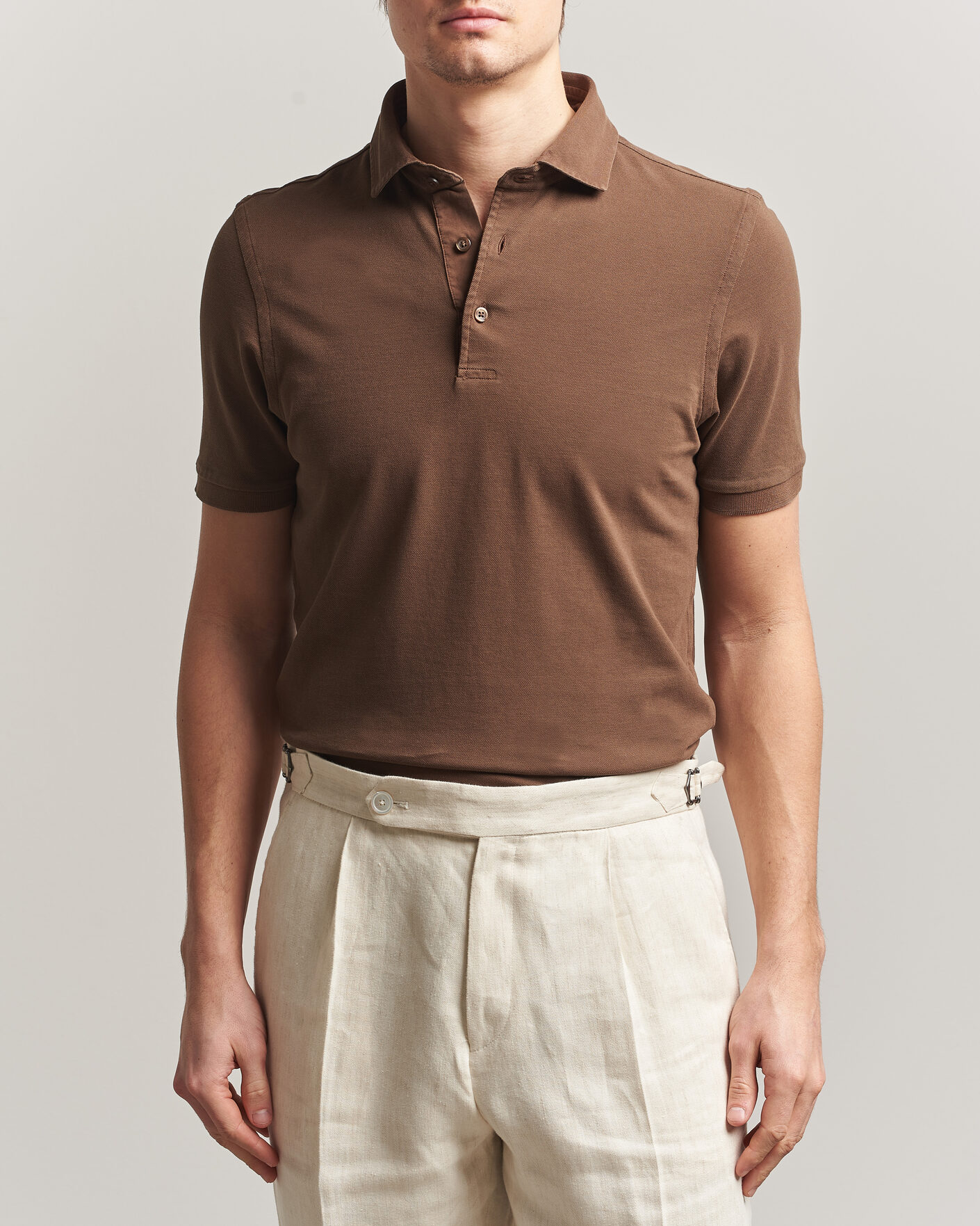 Uomini | Polo | Gran Sasso | Washed Polo Brown