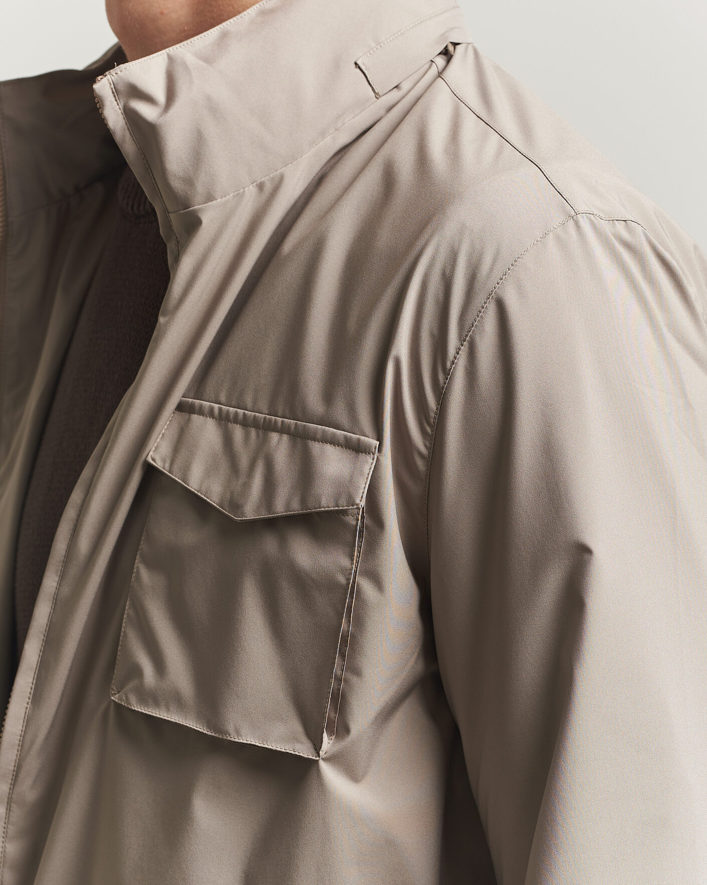 Uomini | Giacche | Gran Sasso | Nylon Field Jacket Beige