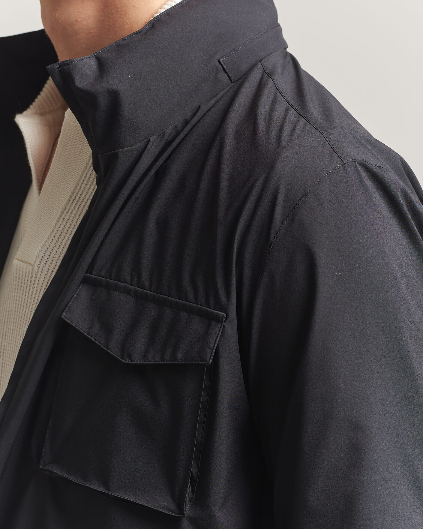 Uomini | Giacche | Gran Sasso | Nylon Field Jacket Navy