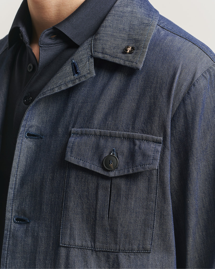 Uomini | Giacche | Gran Sasso | Cotton Safari Jacket Navy