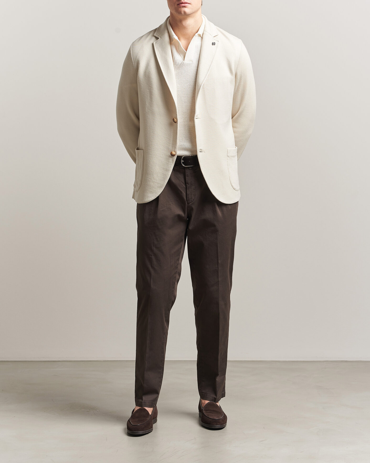 Uomini | Blazers | Gran Sasso | Wool Knitted Blazer Cream