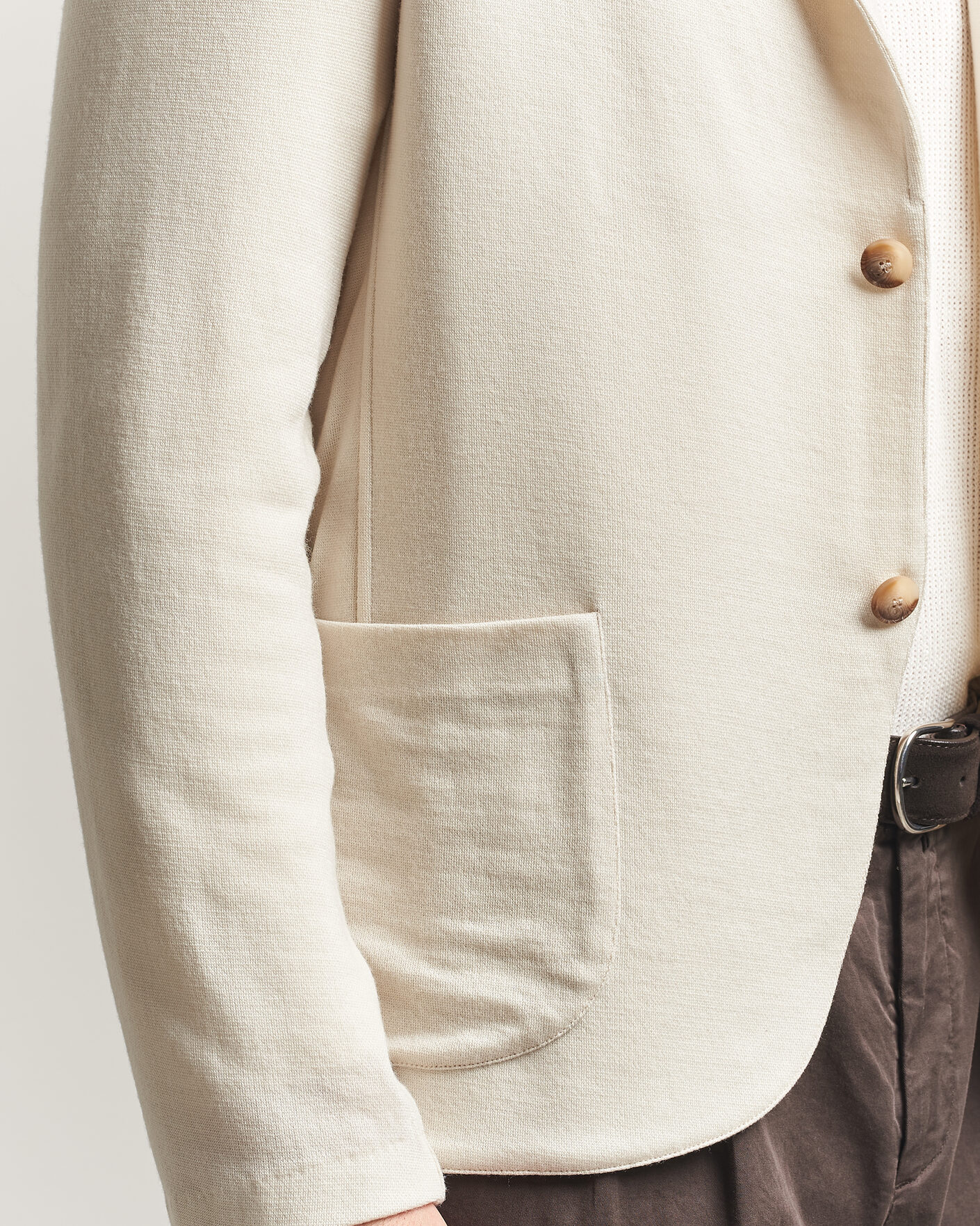 Uomini | Blazers | Gran Sasso | Wool Knitted Blazer Cream