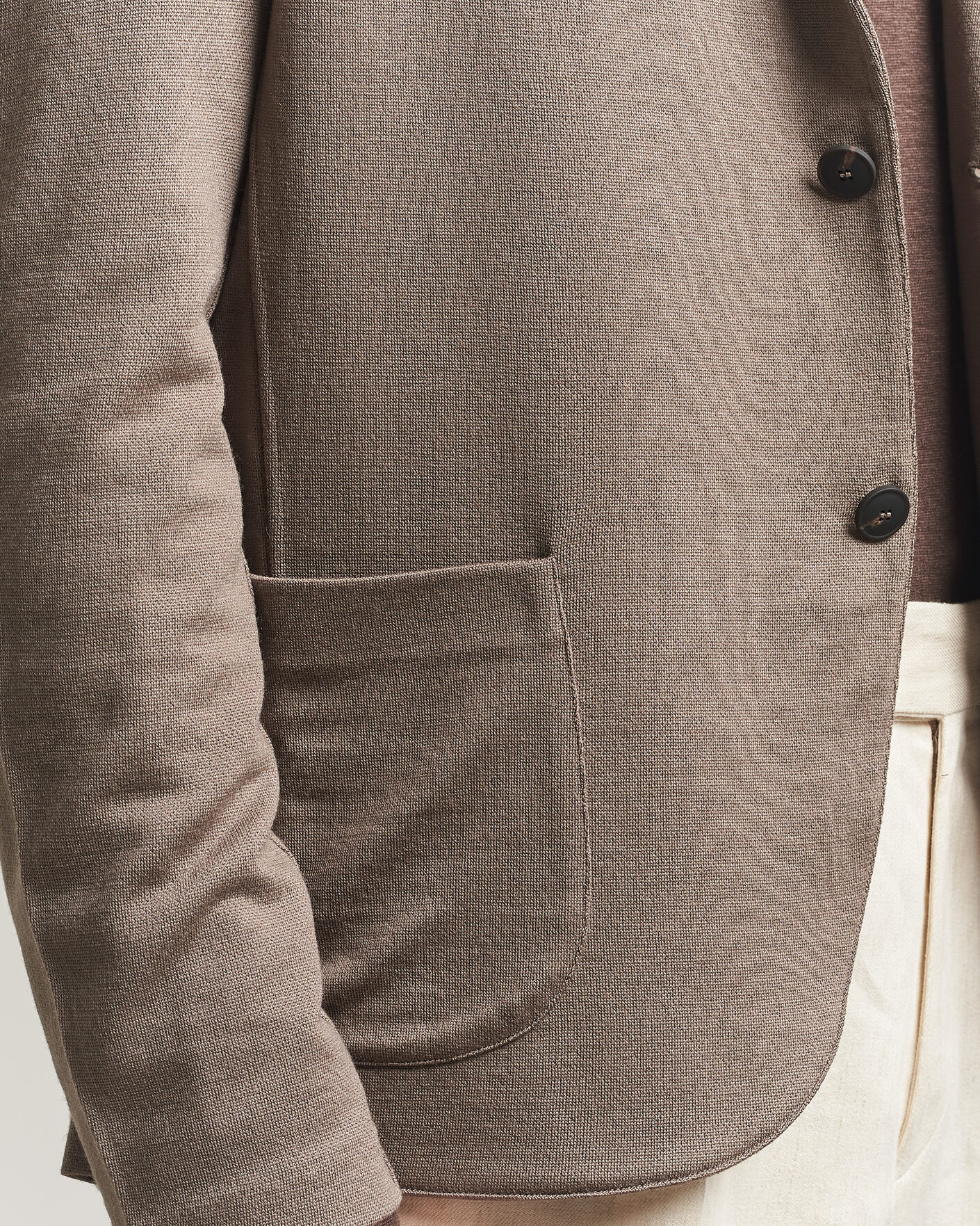 Uomini | Blazers | Gran Sasso | Wool Knitted Blazer Brown