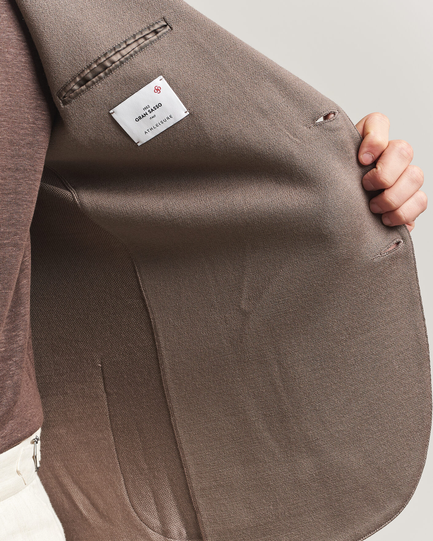 Uomini | Blazers | Gran Sasso | Wool Knitted Blazer Brown