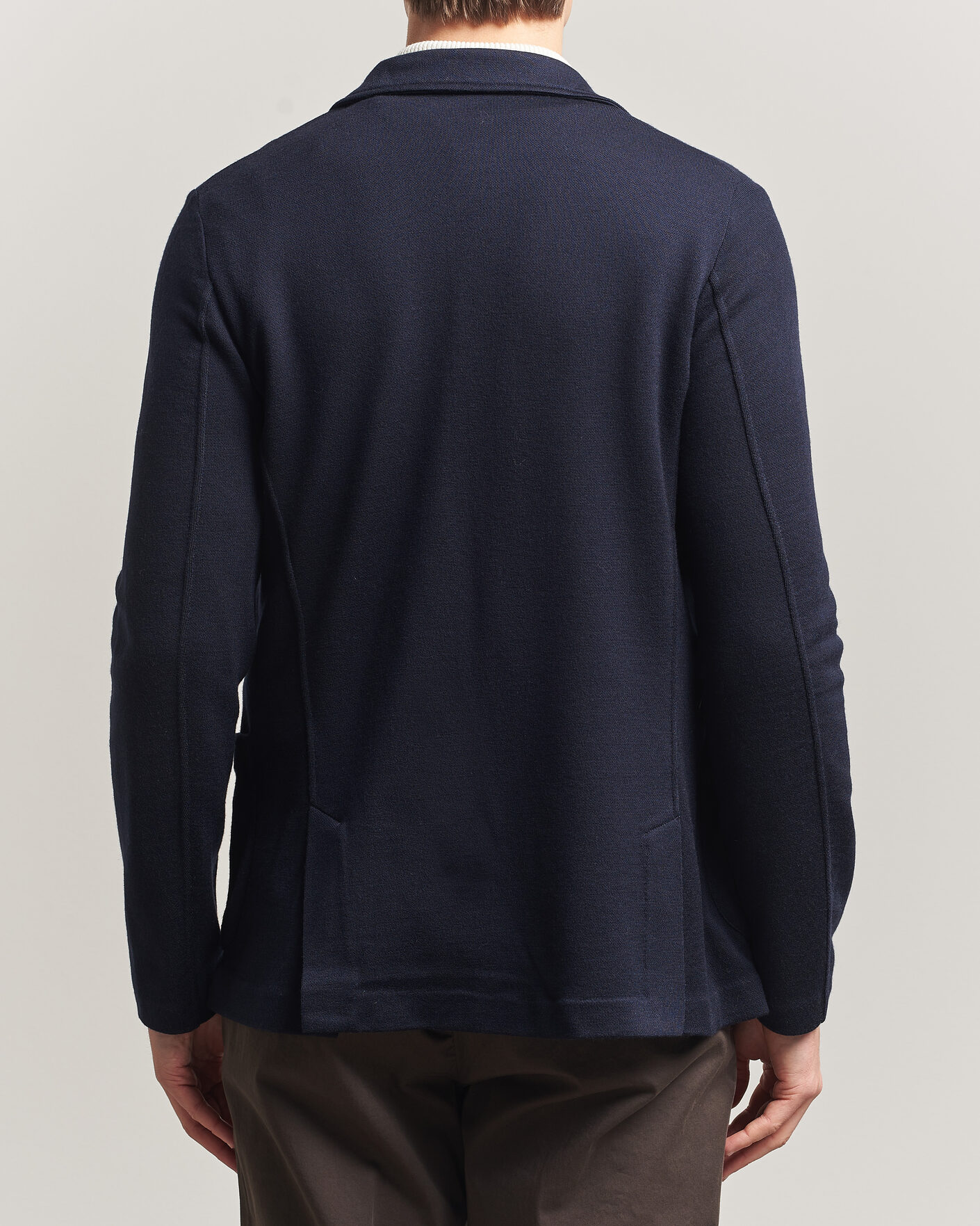 Uomini | Blazers | Gran Sasso | Wool Knitted Blazer Navy