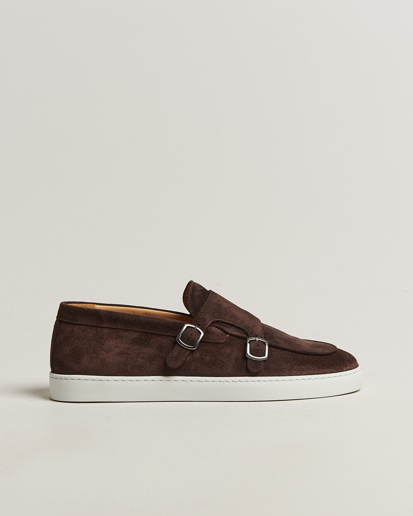 Uomini | Mocassini | Fliteless | Suede Monk Strap Sneaker Loafer Dark Brown