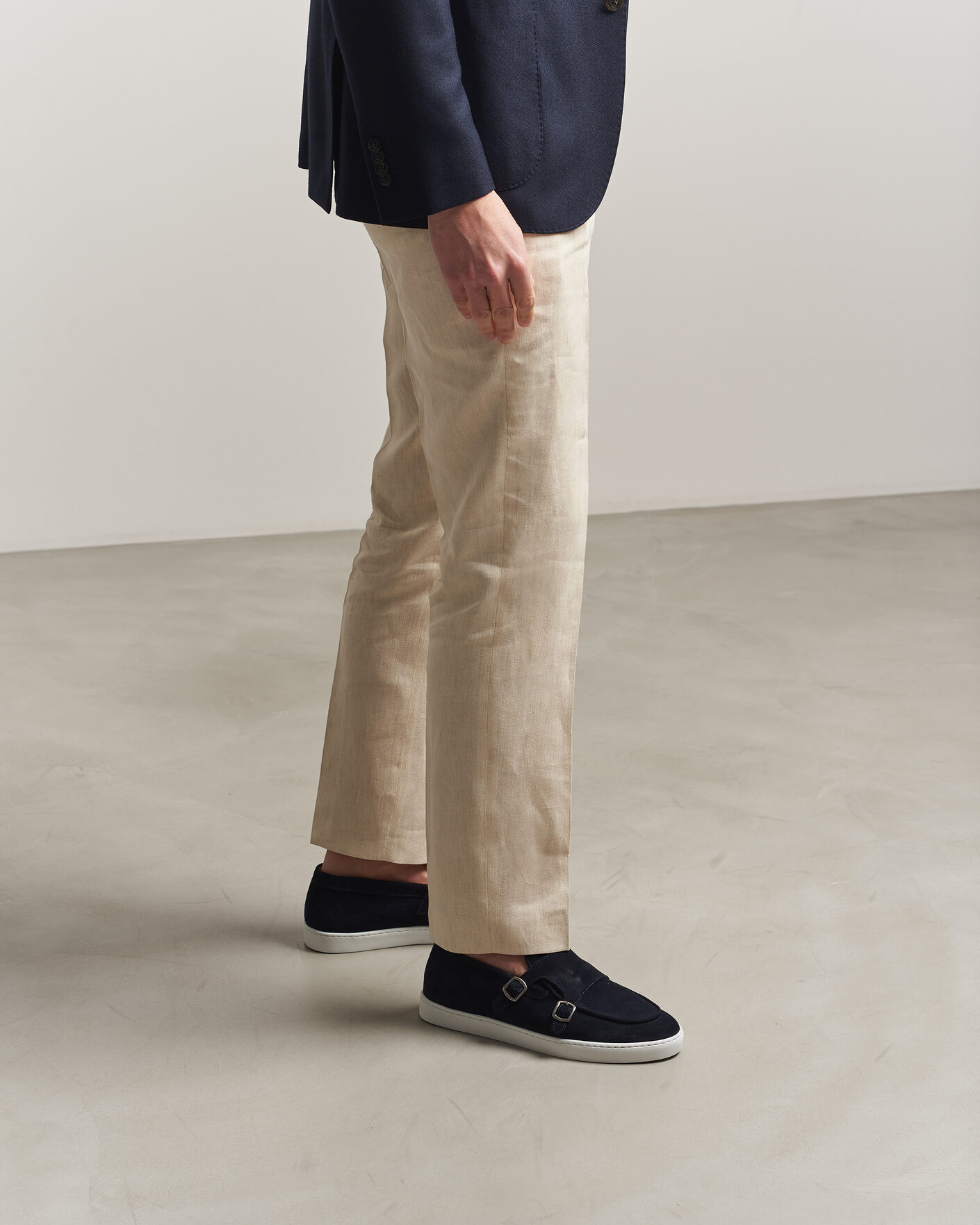 Uomini | Mocassini | Fliteless | Suede Monk Strap Sneaker Loafer Navy