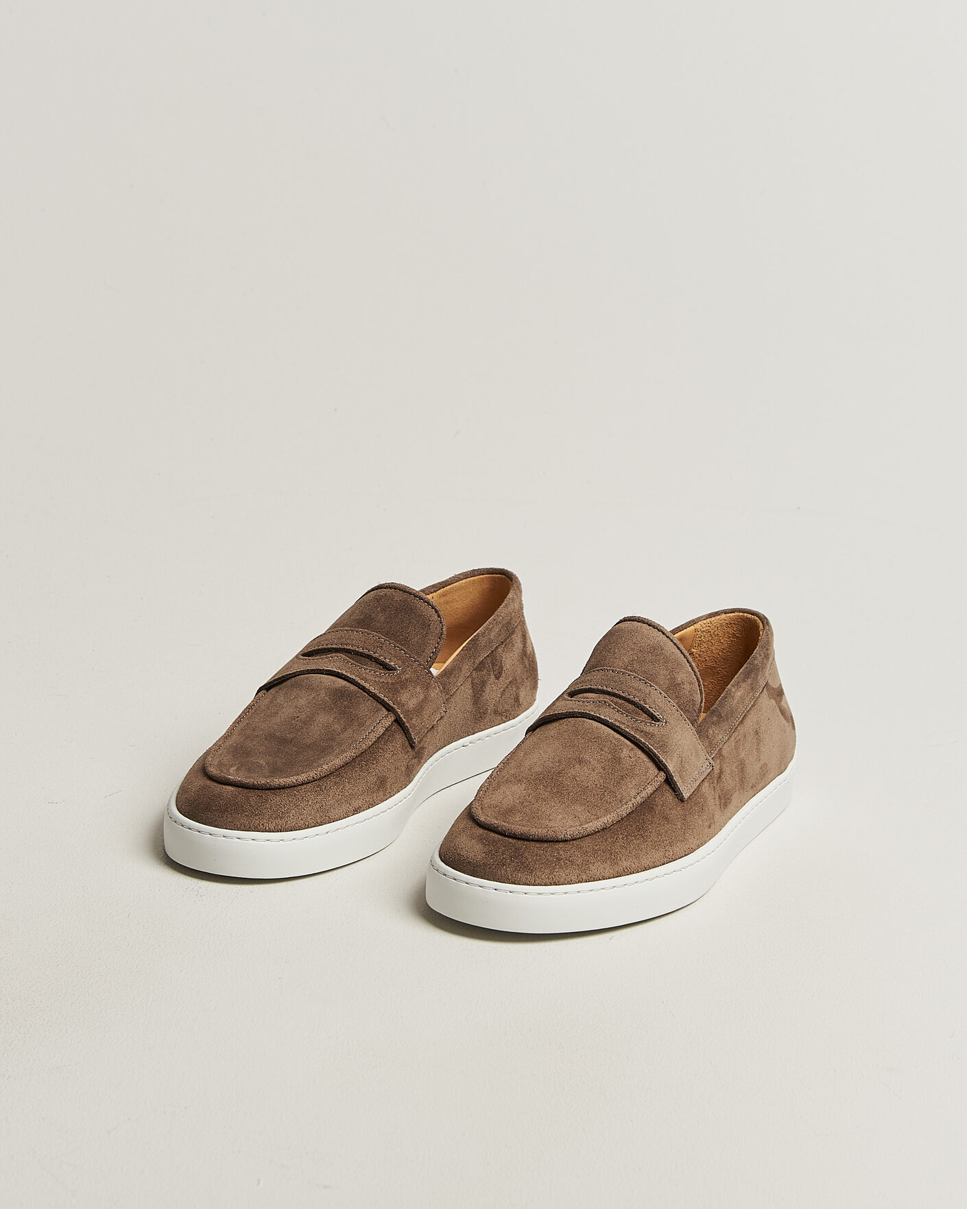 Uomini | Mocassini | Fliteless | Suede Penny Sneaker Light Brown