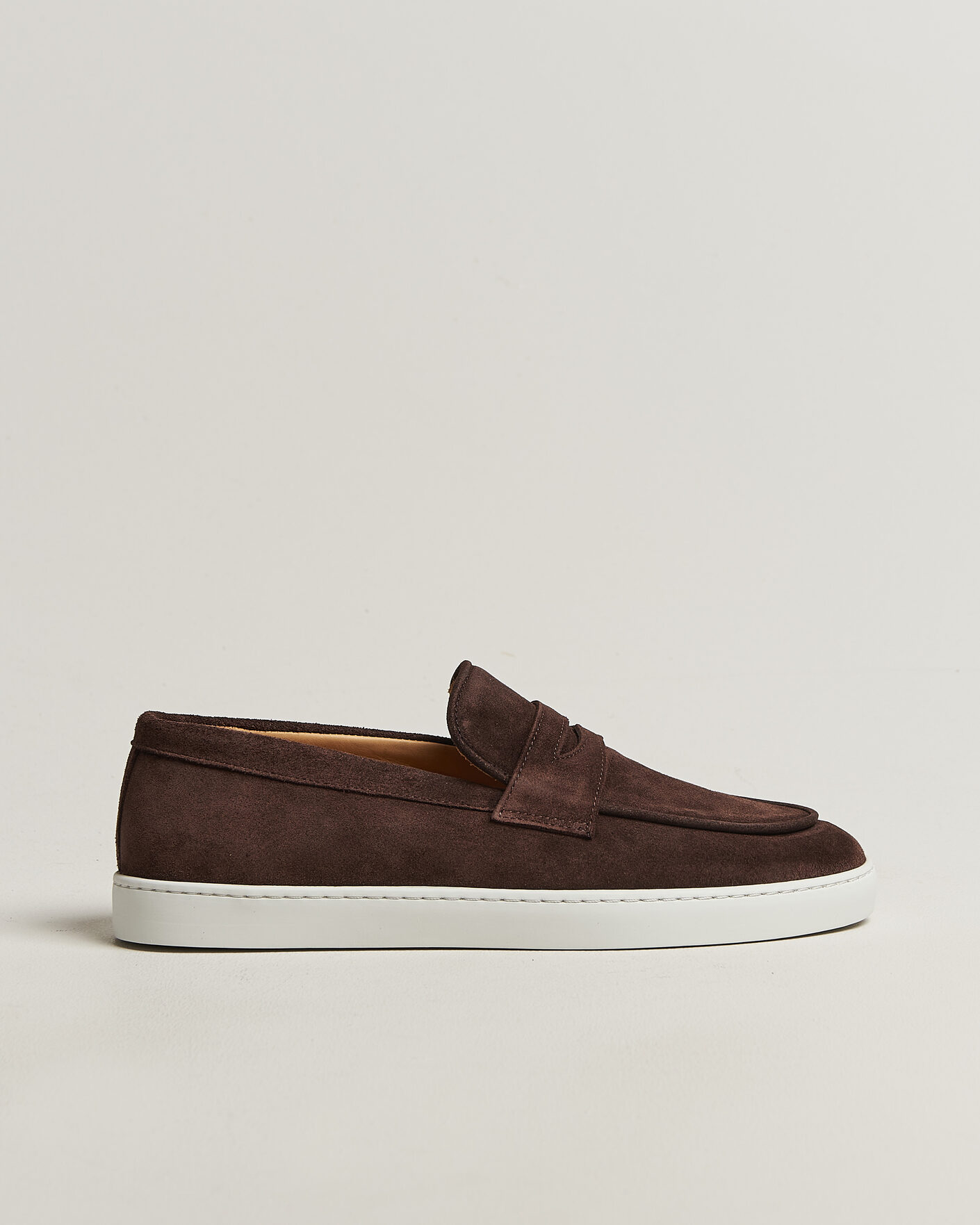 Uomini | Mocassini | Fliteless | Suede Penny Sneaker Dark Brown