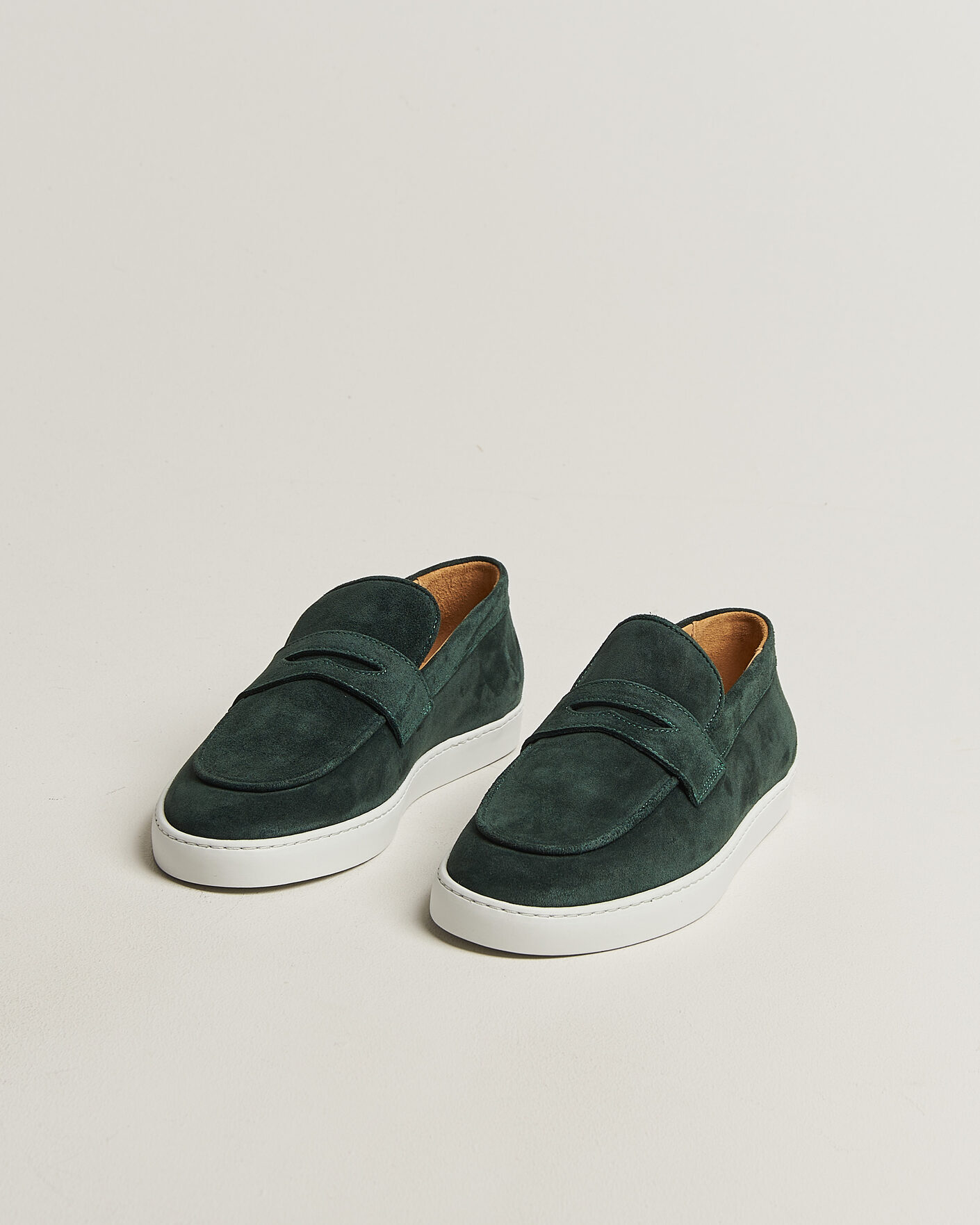 Uomini | Mocassini | Fliteless | Suede Penny Sneaker Green