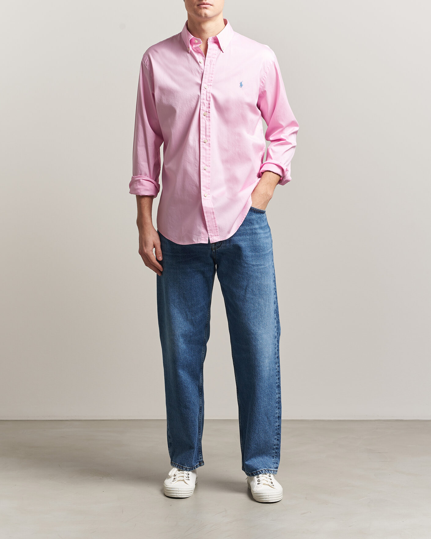Uomini | Camicie | Polo Ralph Lauren | Custom Fit Garment Twill Shirt Carmel Pink