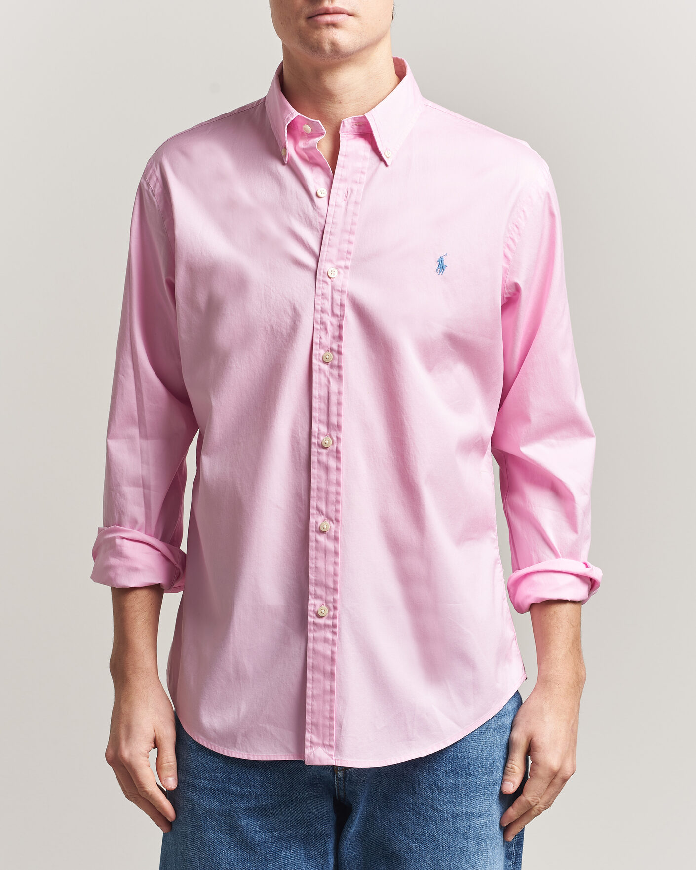 Uomini | Camicie | Polo Ralph Lauren | Custom Fit Garment Twill Shirt Carmel Pink