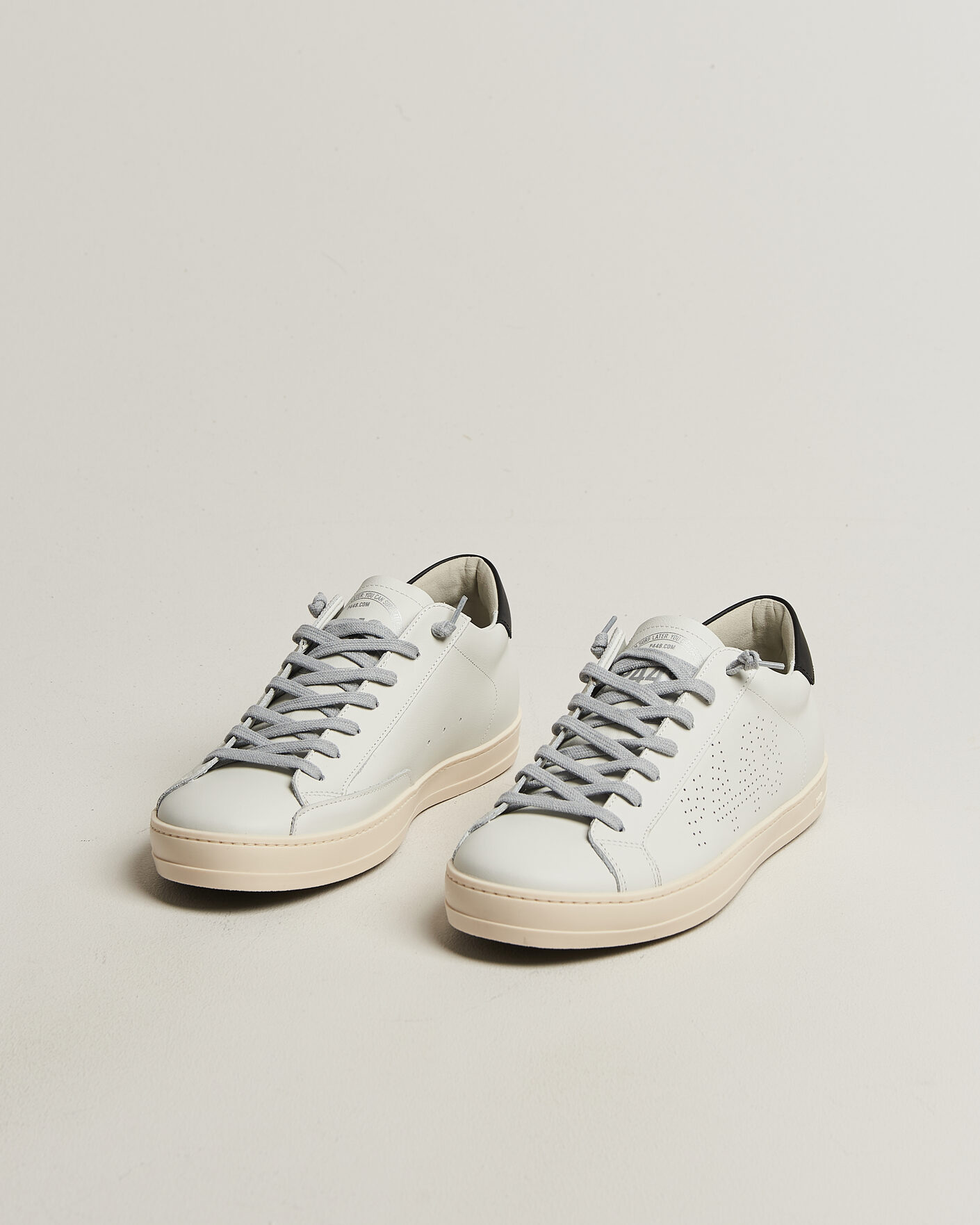 Uomini | Sneakers | P448 | John Leather Sneaker White/Black