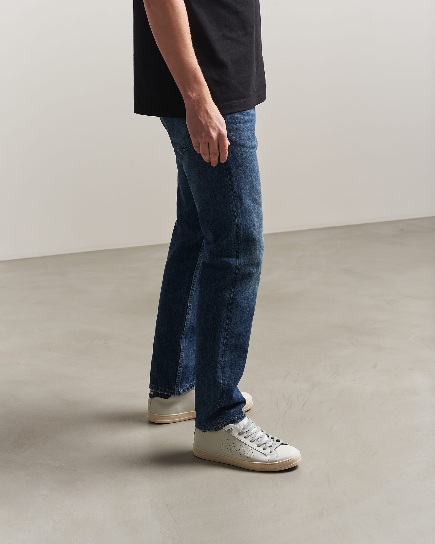 Uomini | Sneakers | P448 | John Leather Sneaker White/Black