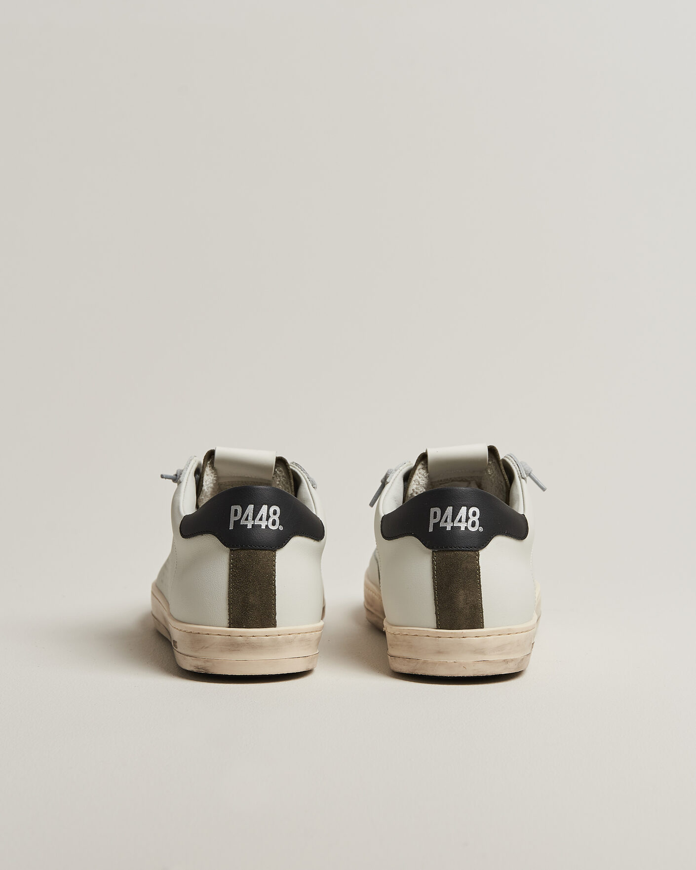 Uomini | Sneakers | P448 | John Leather Sneaker White/Olive