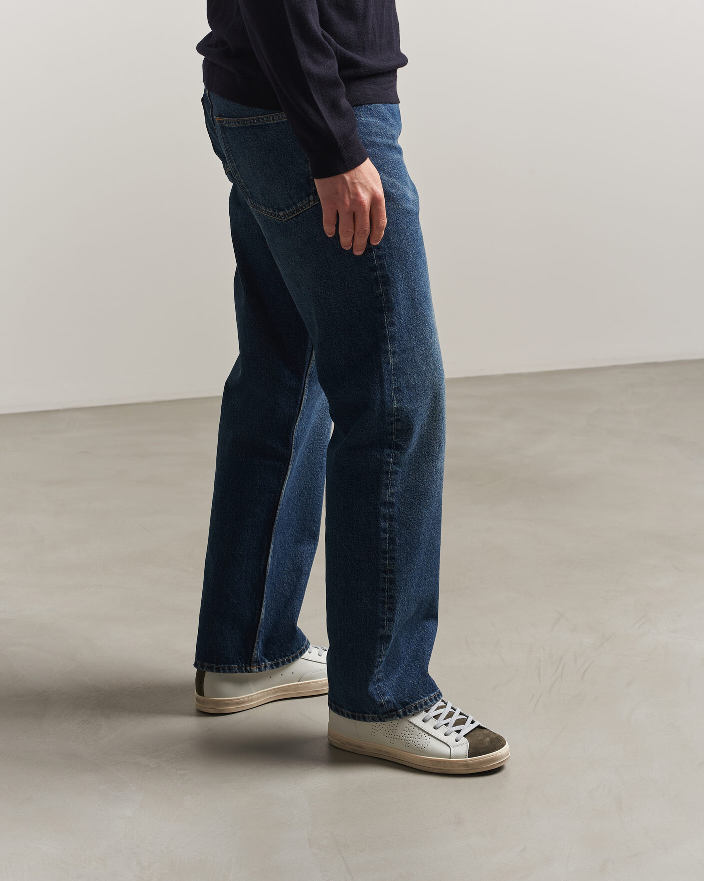 Uomini | Sneakers | P448 | John Leather Sneaker White/Olive