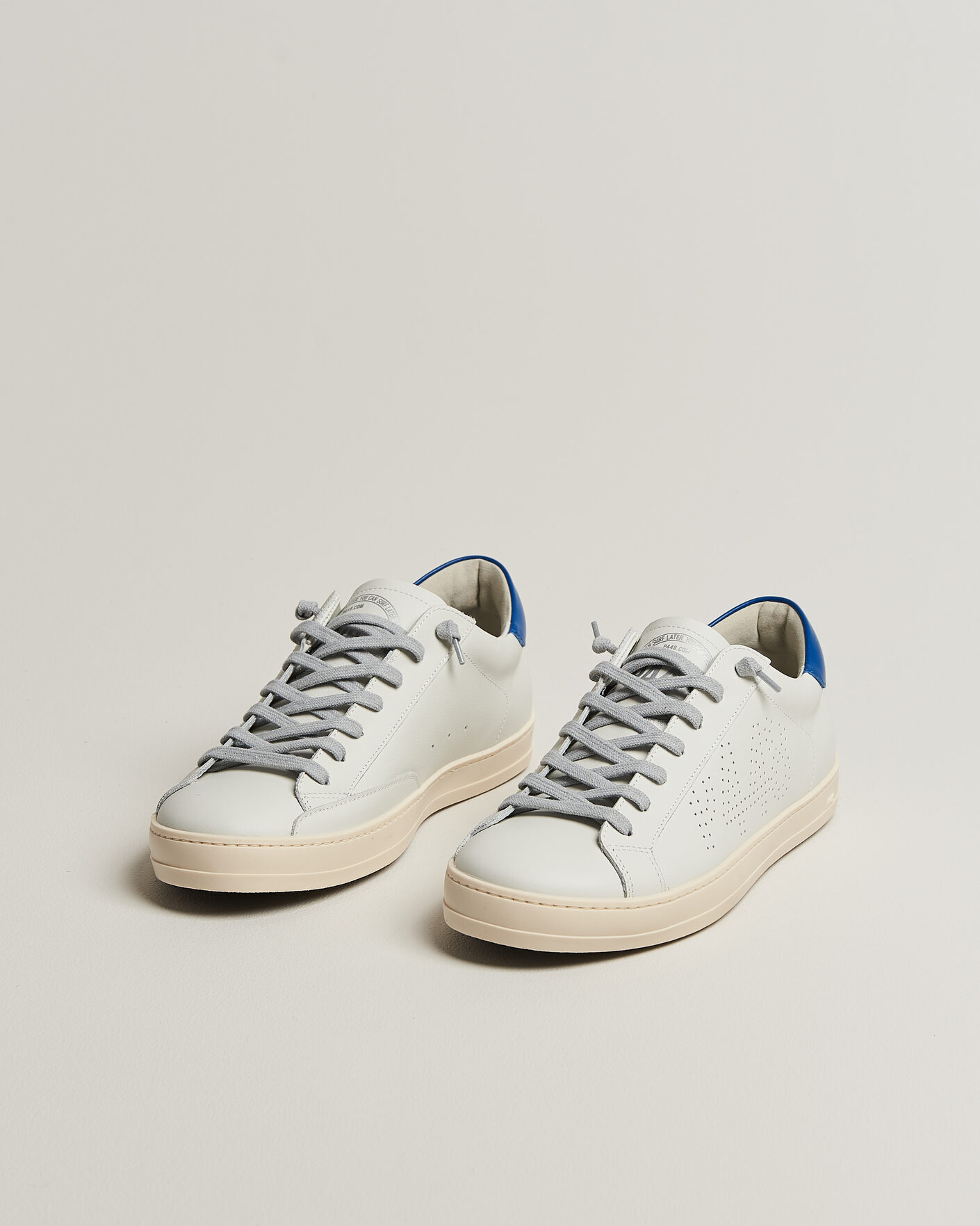 Uomini | Sneakers | P448 | John Leather Sneaker White/Blue