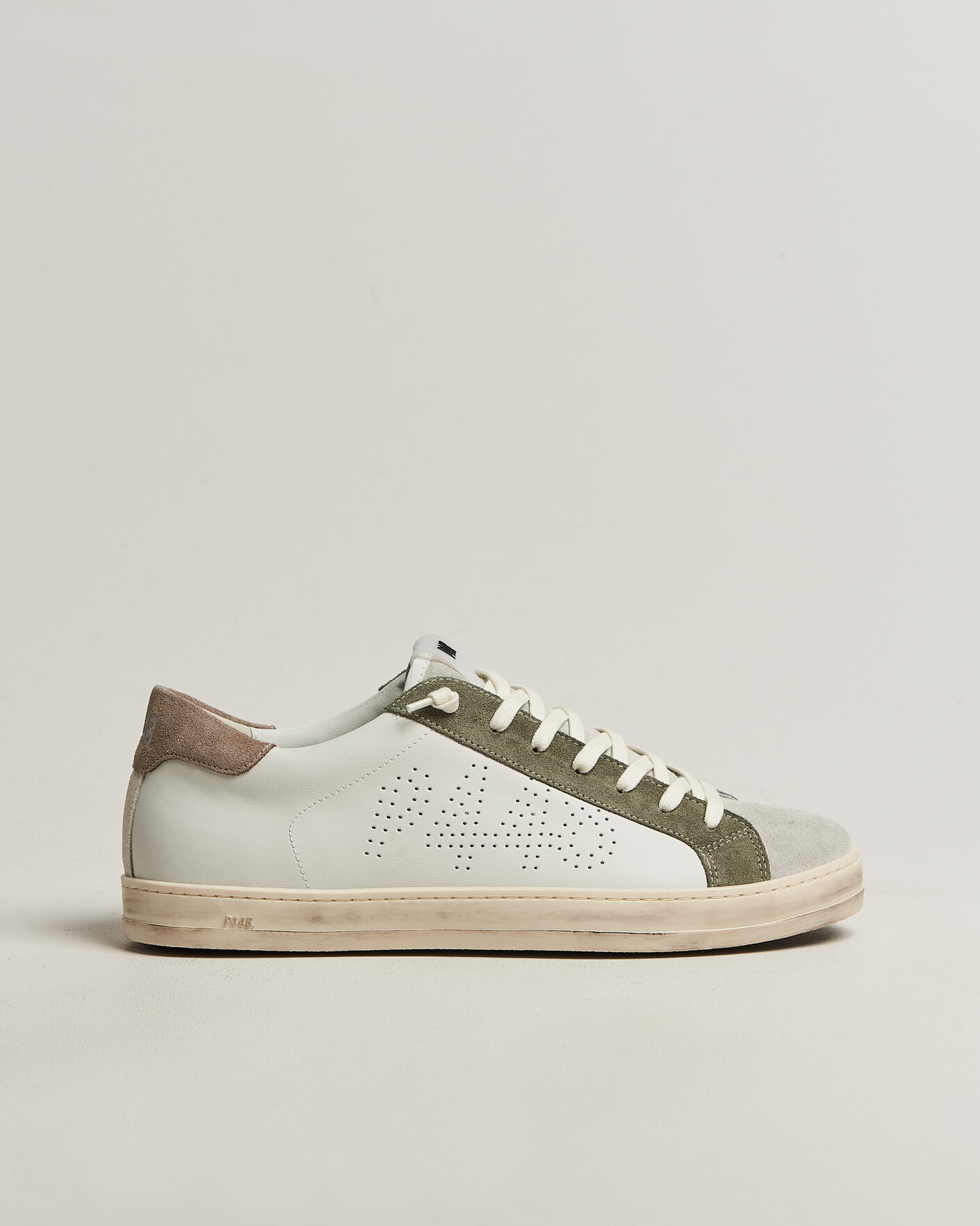 Uomini | Sneakers | P448 | John Leather/Suede Sneaker White/Olive/Grey