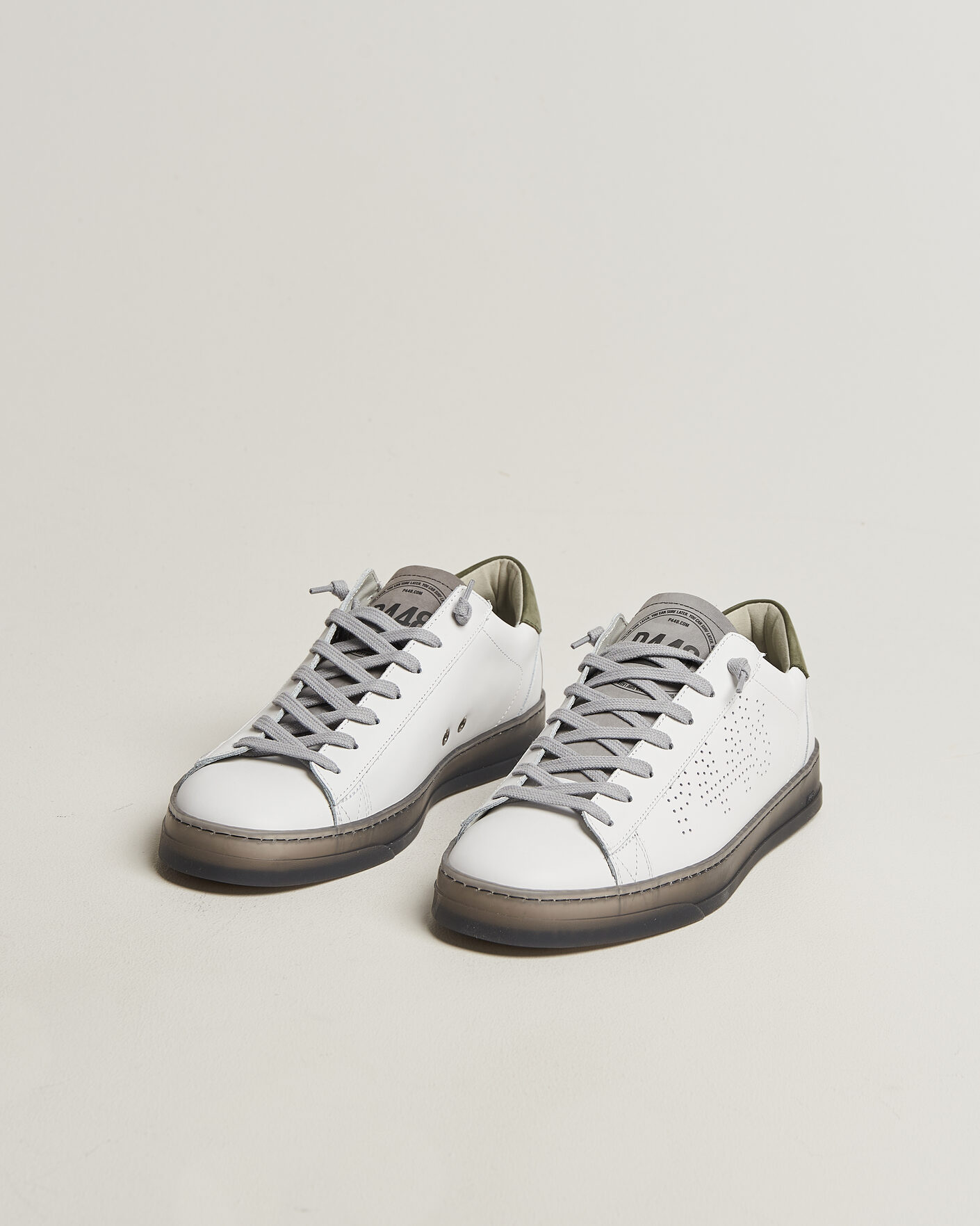 Uomini | Sneakers | P448 | Jack Leather Sneaker White/Grey
