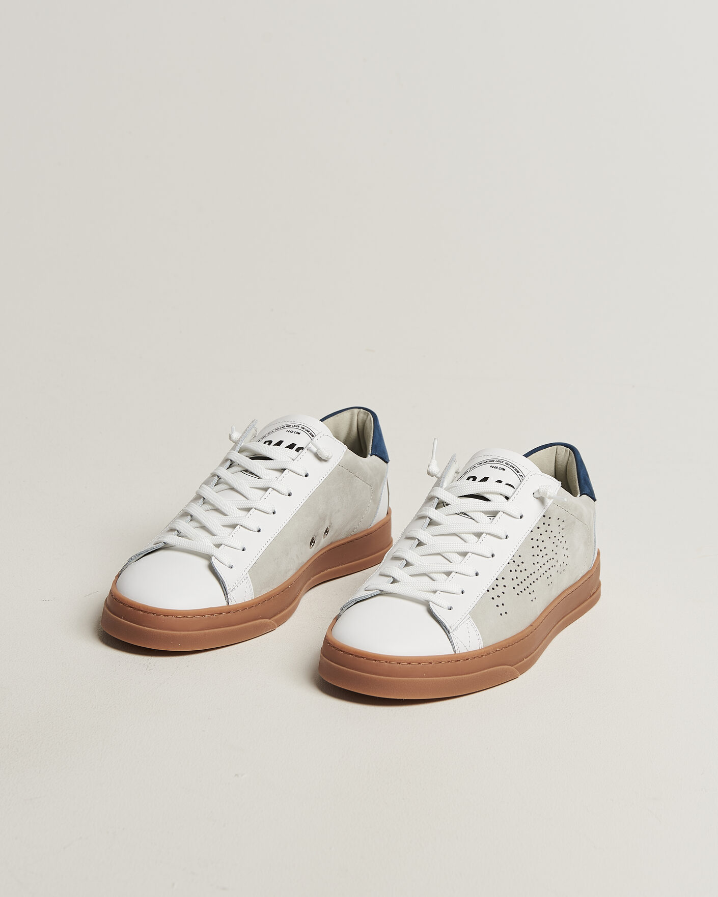 Uomini | Sneakers | P448 | Jack Leather Sneaker White/Navy