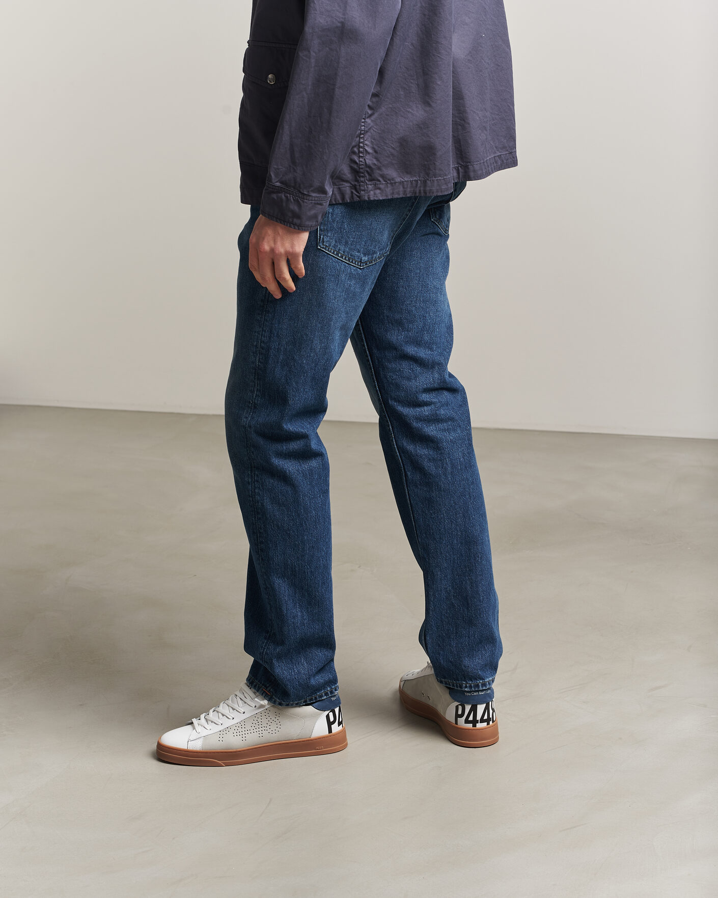 Uomini | Sneakers | P448 | Jack Leather Sneaker White/Navy