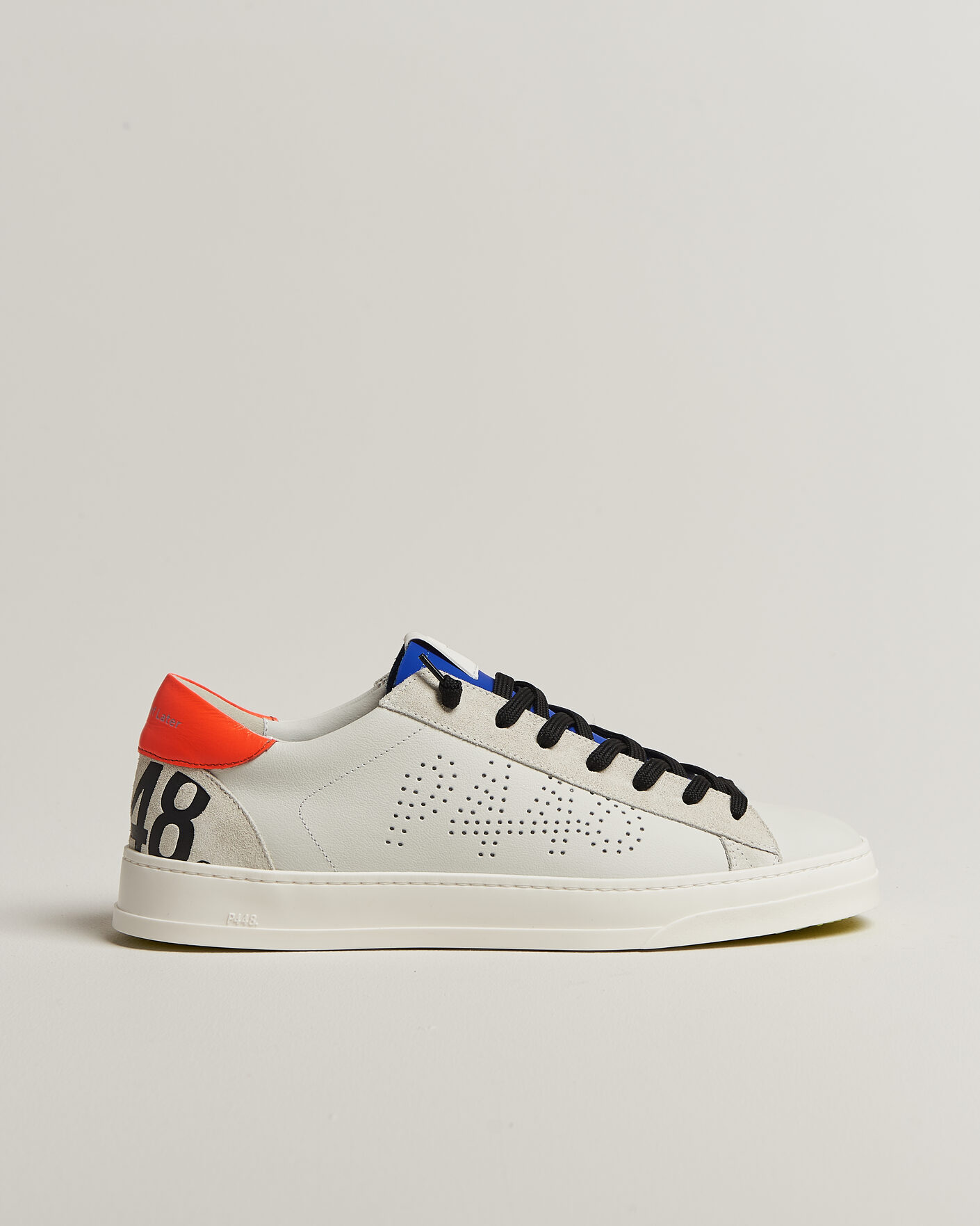 Uomini | Sneakers | P448 | Jack Leather Sneaker Grey/Orange