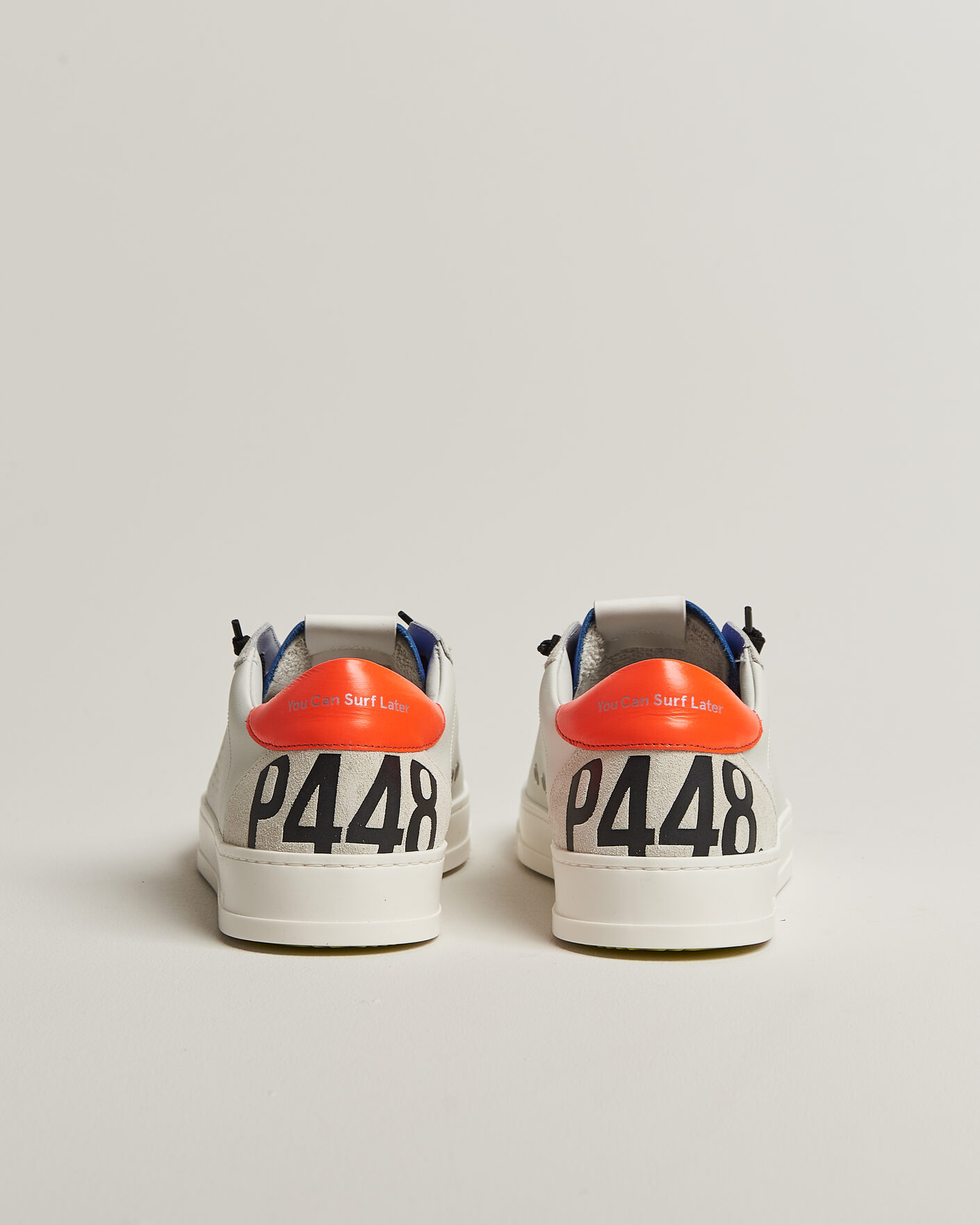 Uomini | Sneakers | P448 | Jack Leather Sneaker Grey/Orange
