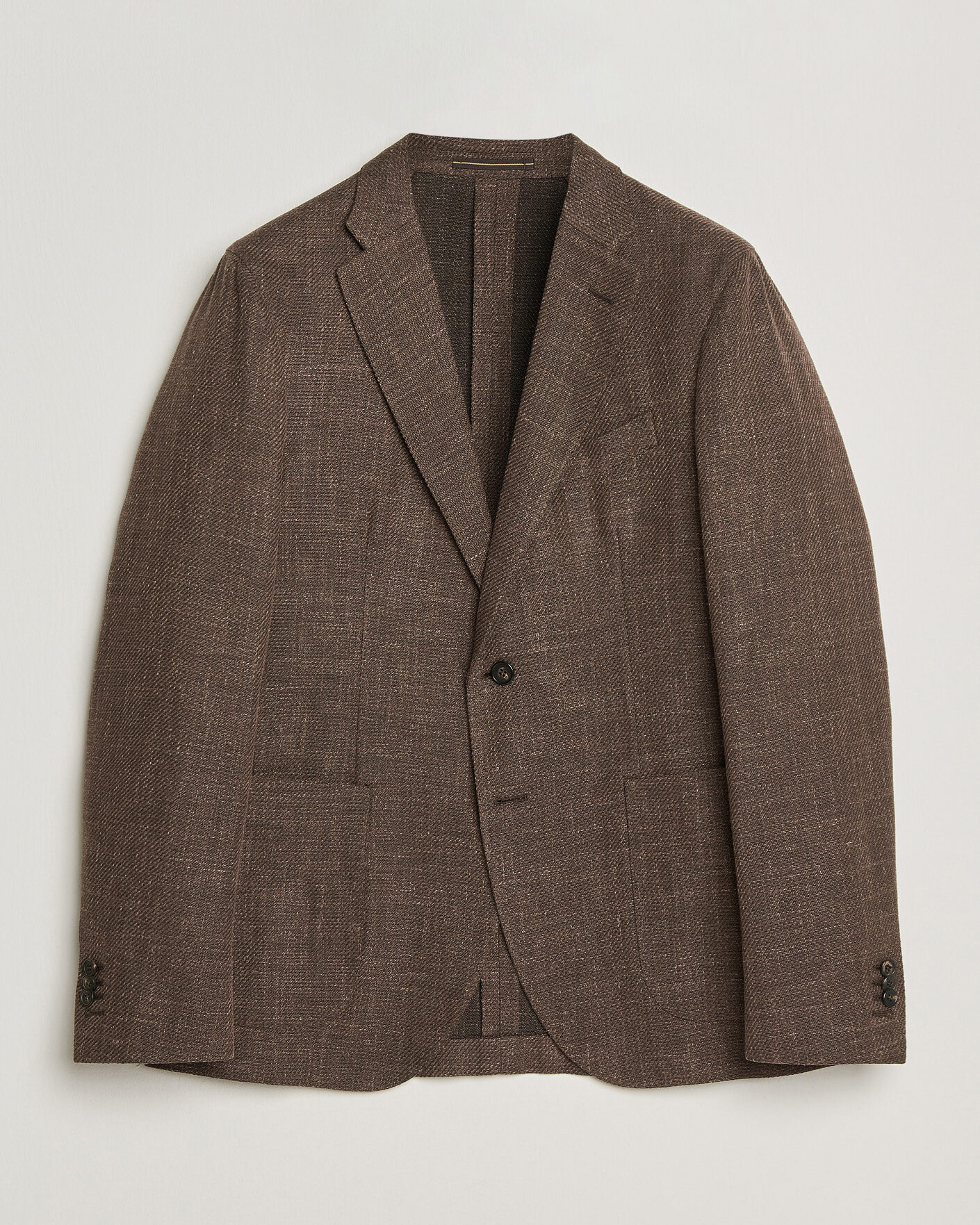 Uomini | Blazers | Incotex | Structured Cotton Blazer Dark Brown
