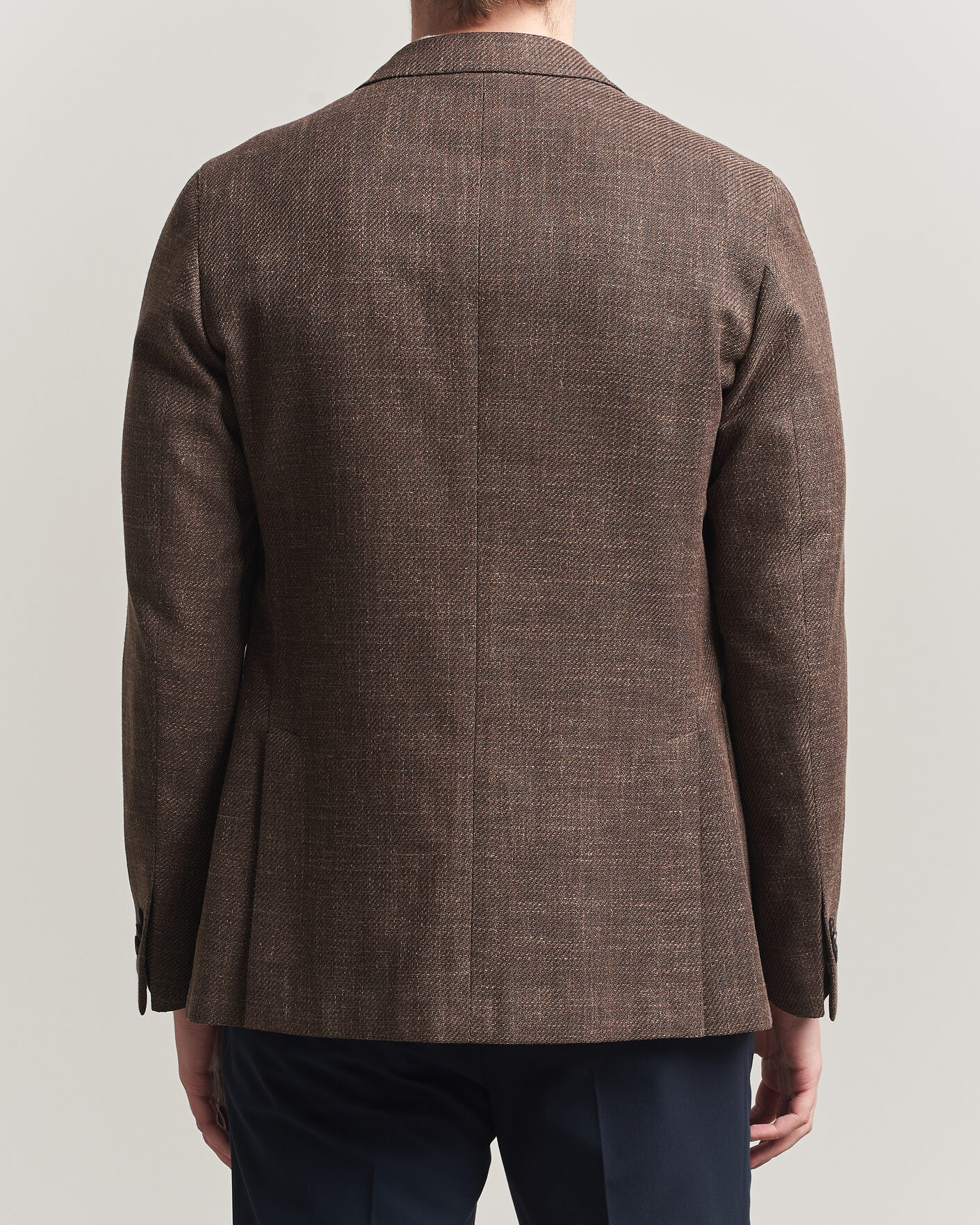 Uomini | Blazers | Incotex | Structured Cotton Blazer Dark Brown