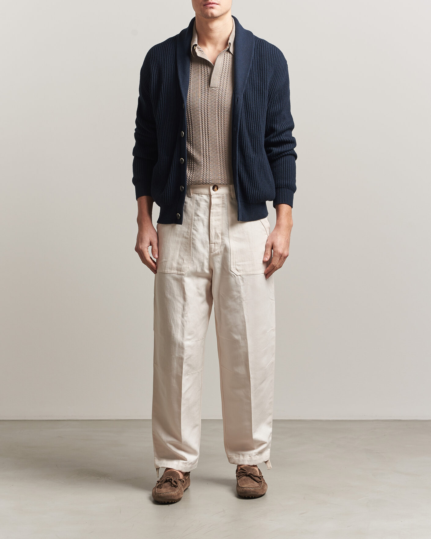Uomini | Pantaloni | Brunello Cucinelli | Linen Casual Pants Off White