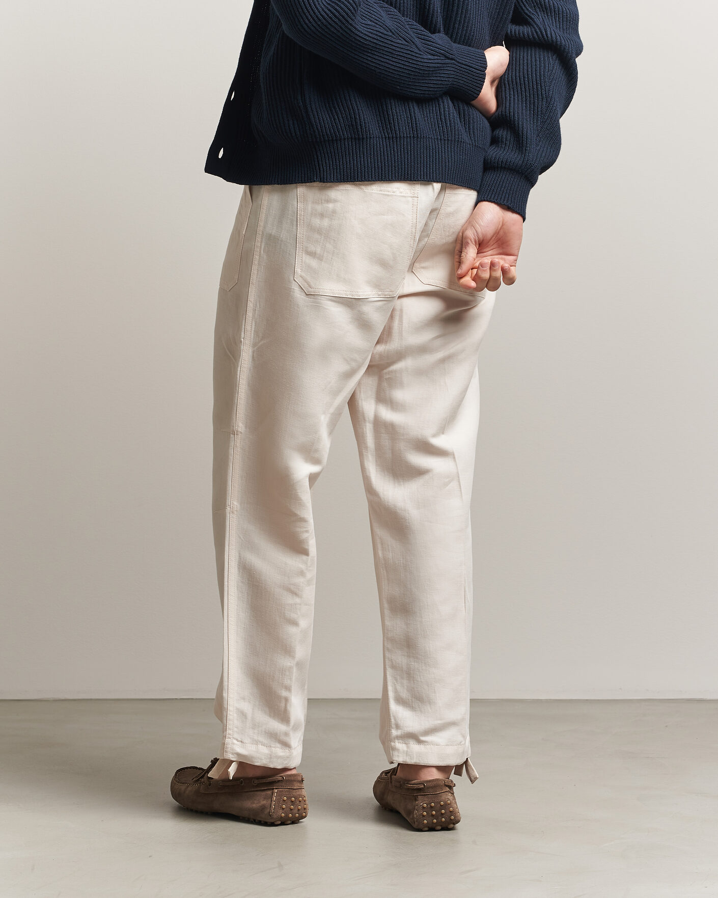 Uomini | Pantaloni | Brunello Cucinelli | Linen Casual Pants Off White