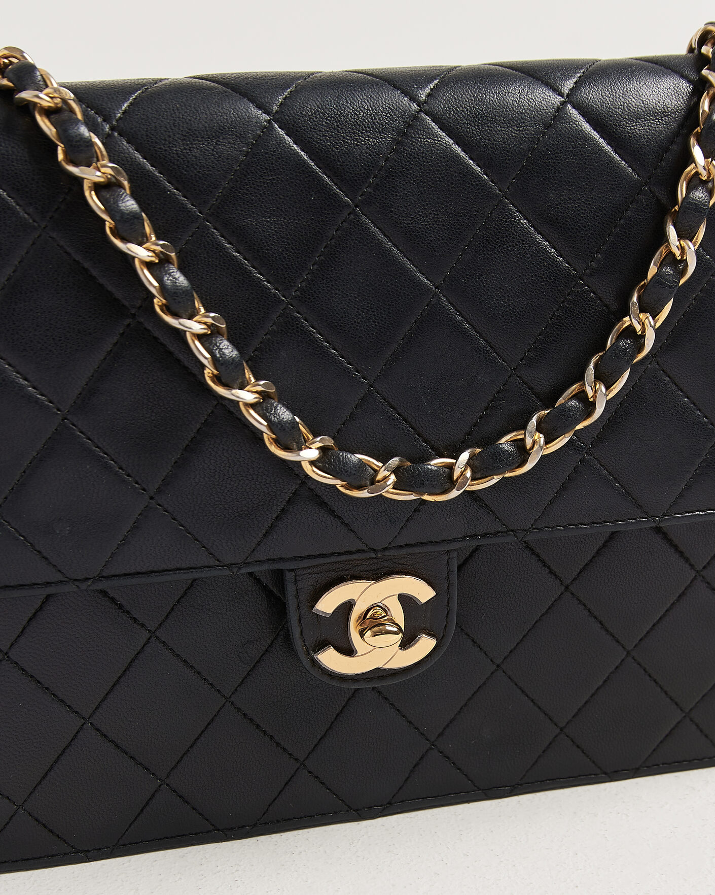 Uomini | Pre-Owned & Vintage Bags | Chanel Pre-Owned | Single Flap Bag Black