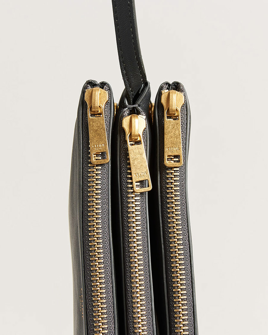 Uomini | Pre-Owned & Vintage Bags | Celine Pre-Owned | Trio Bag Small Leather Grey