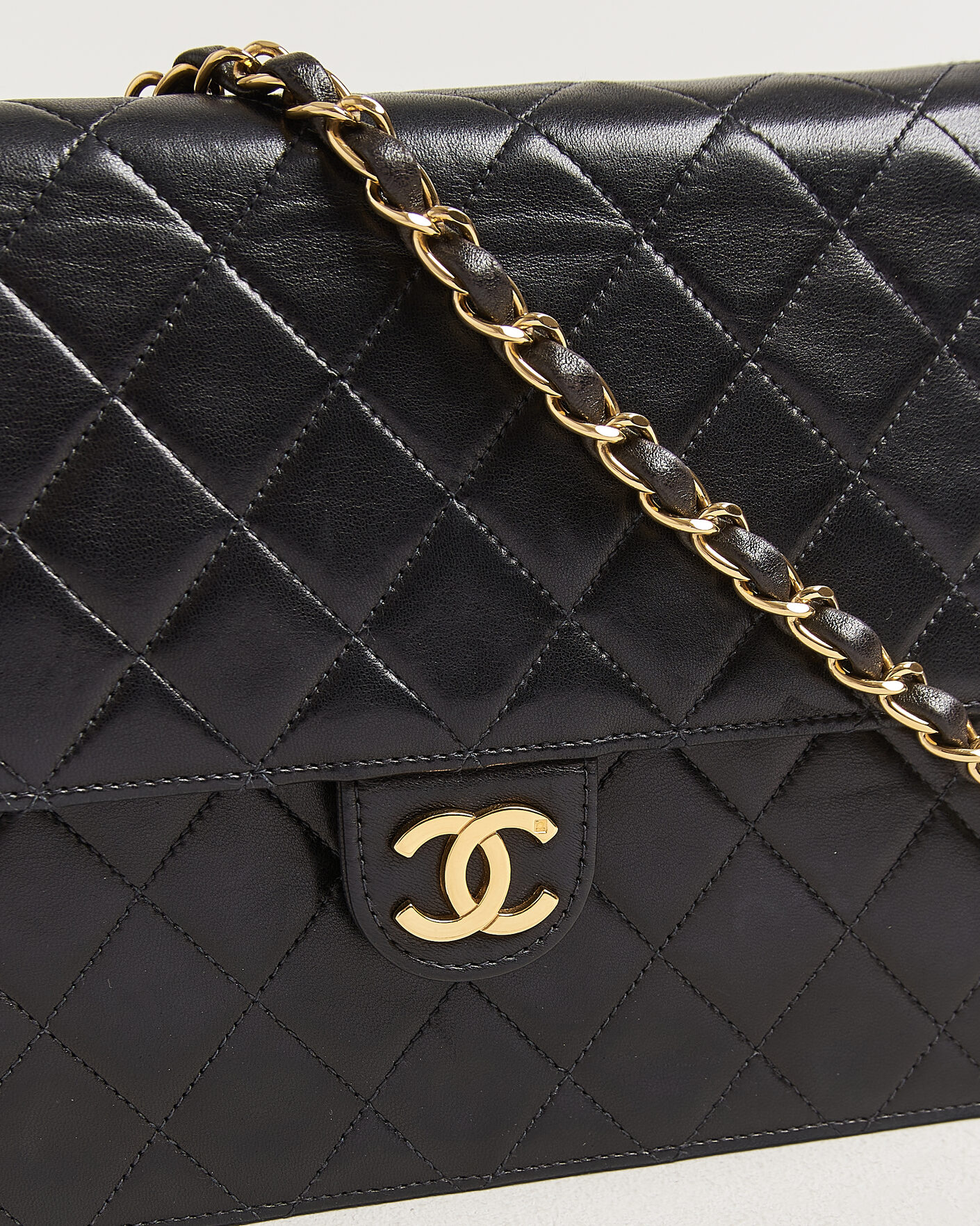 Uomini | Pre-Owned & Vintage Bags | Chanel Pre-Owned | Single Flap Bag Black