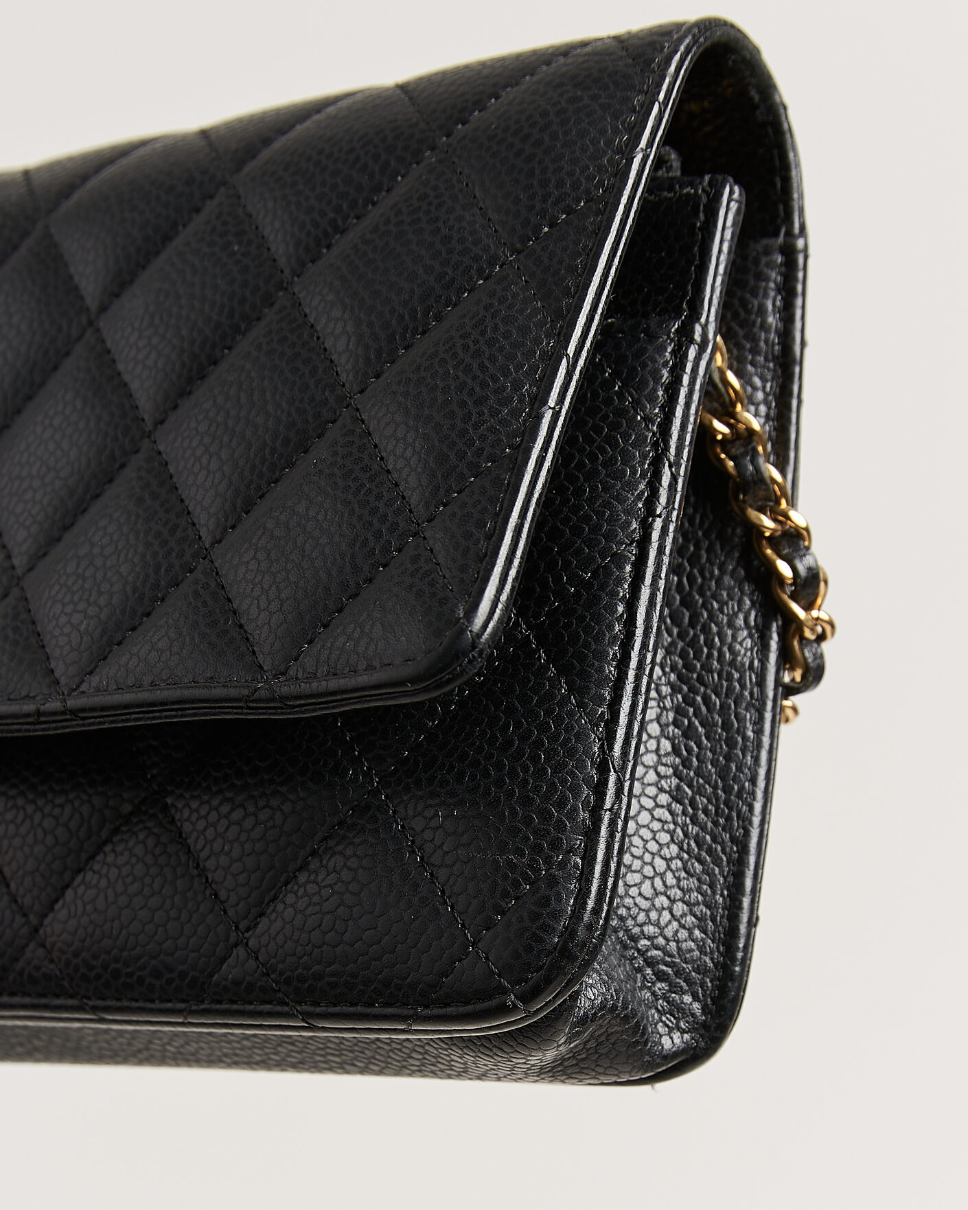 Uomini | Pre-Owned & Vintage Bags | Chanel Pre-Owned | Wallet On Chain Caviar Leather Black