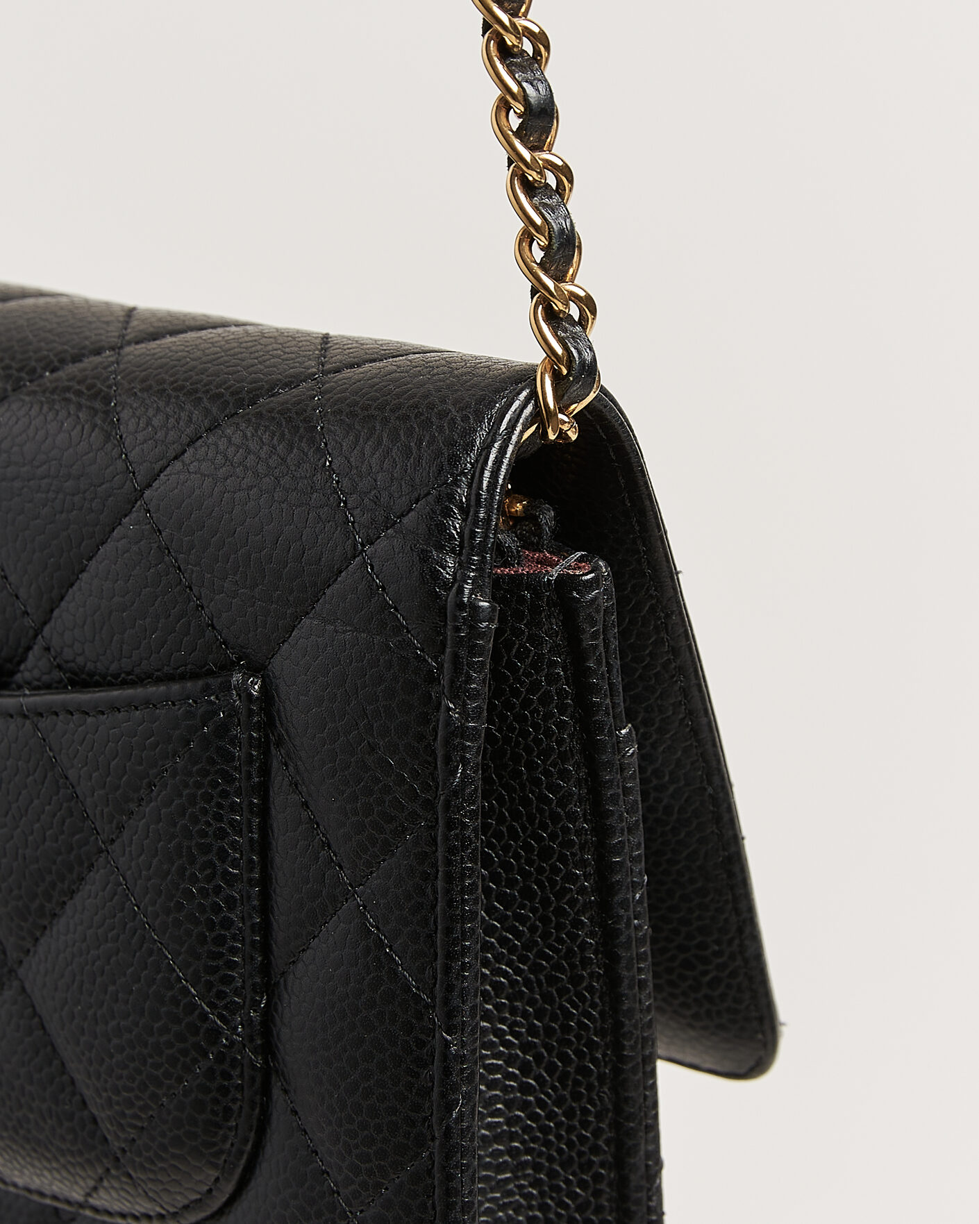 Uomini | Pre-Owned & Vintage Bags | Chanel Pre-Owned | Wallet On Chain Caviar Leather Black