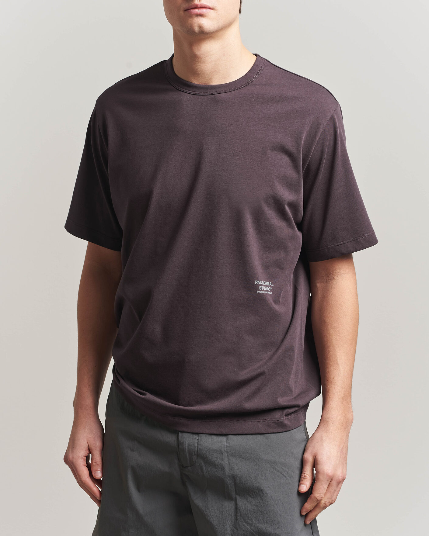 Uomini | T-shirt | Pas Normal Studios | Off Race Cotton Tech T-Shirt Dark Purple