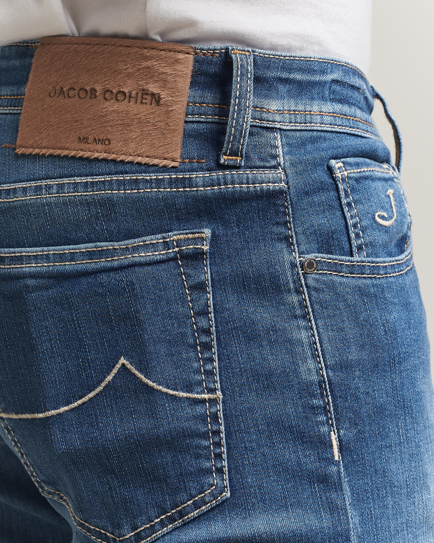 Uomini | Pantaloni | Jacob Cohën | Bard Slim Fit Super Stretch Jeans Light Vintage
