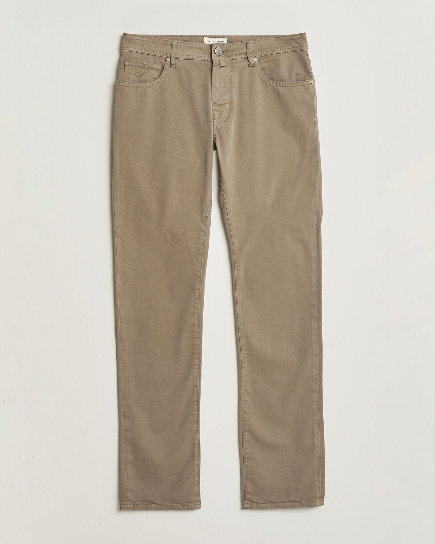 Uomini | Pantaloni | Jacob Cohën | Bard Garment Dyed Gabardine Trousers Khaki Beige