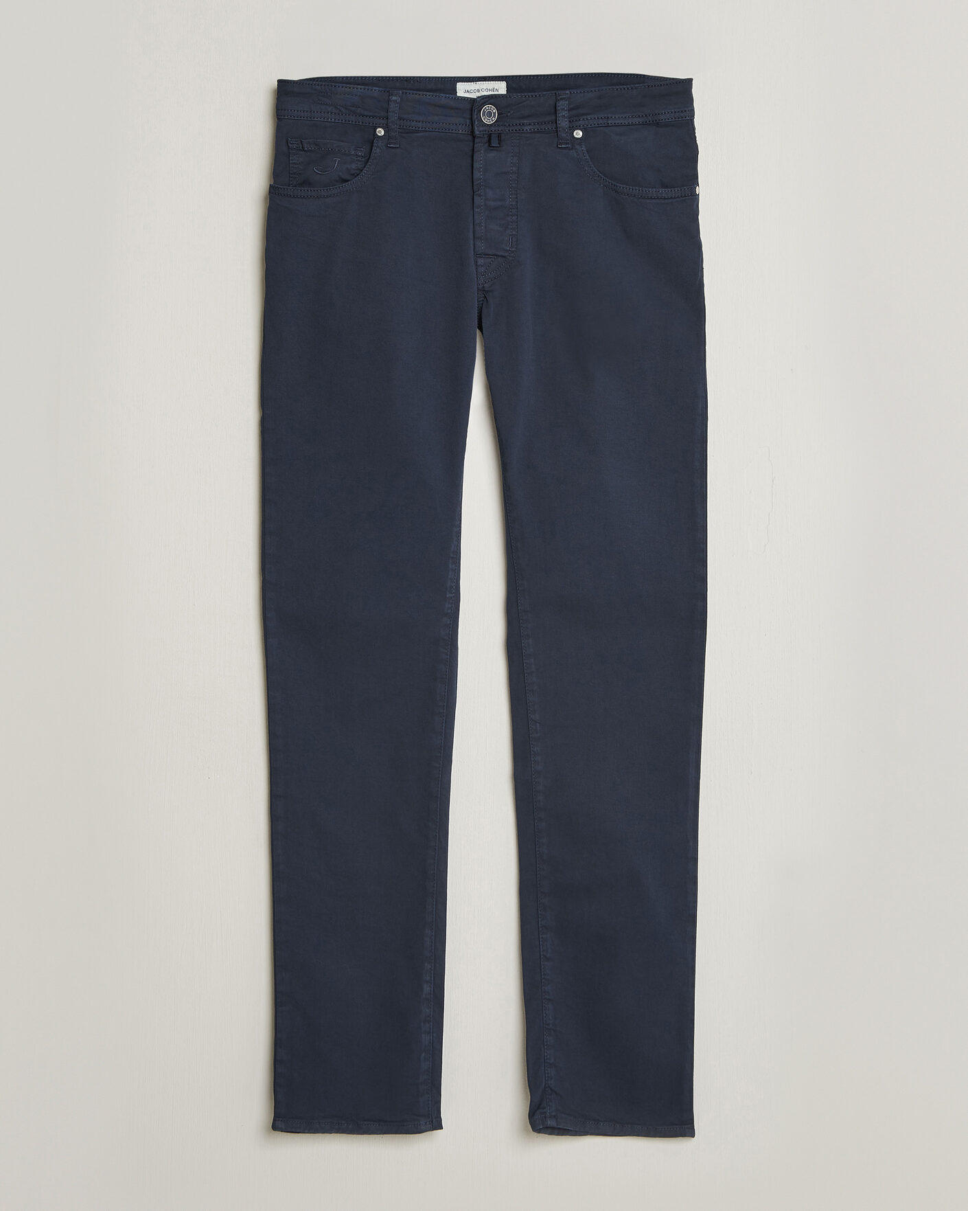 Uomini | Pantaloni | Jacob Cohën | Bard Garment Dyed Gabardine Trousers Navy Blue