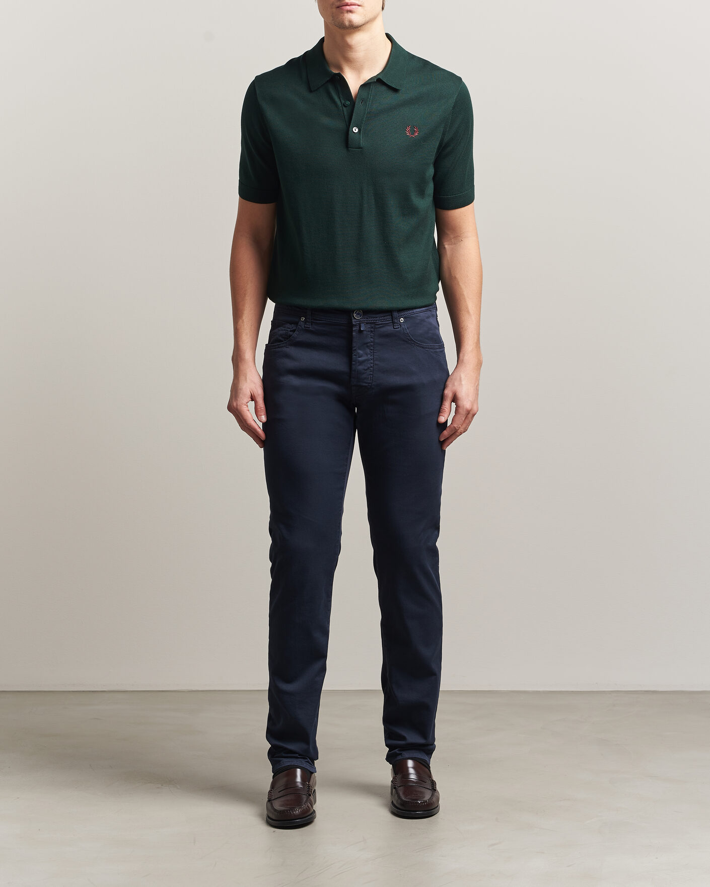 Uomini | Pantaloni | Jacob Cohën | Bard Garment Dyed Gabardine Trousers Navy Blue