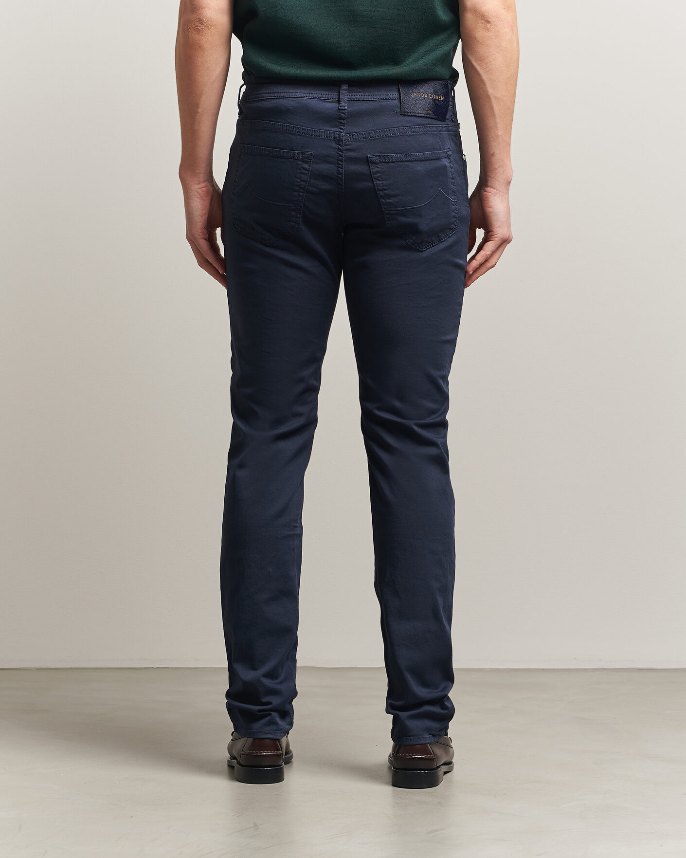 Uomini | Pantaloni | Jacob Cohën | Bard Garment Dyed Gabardine Trousers Navy Blue